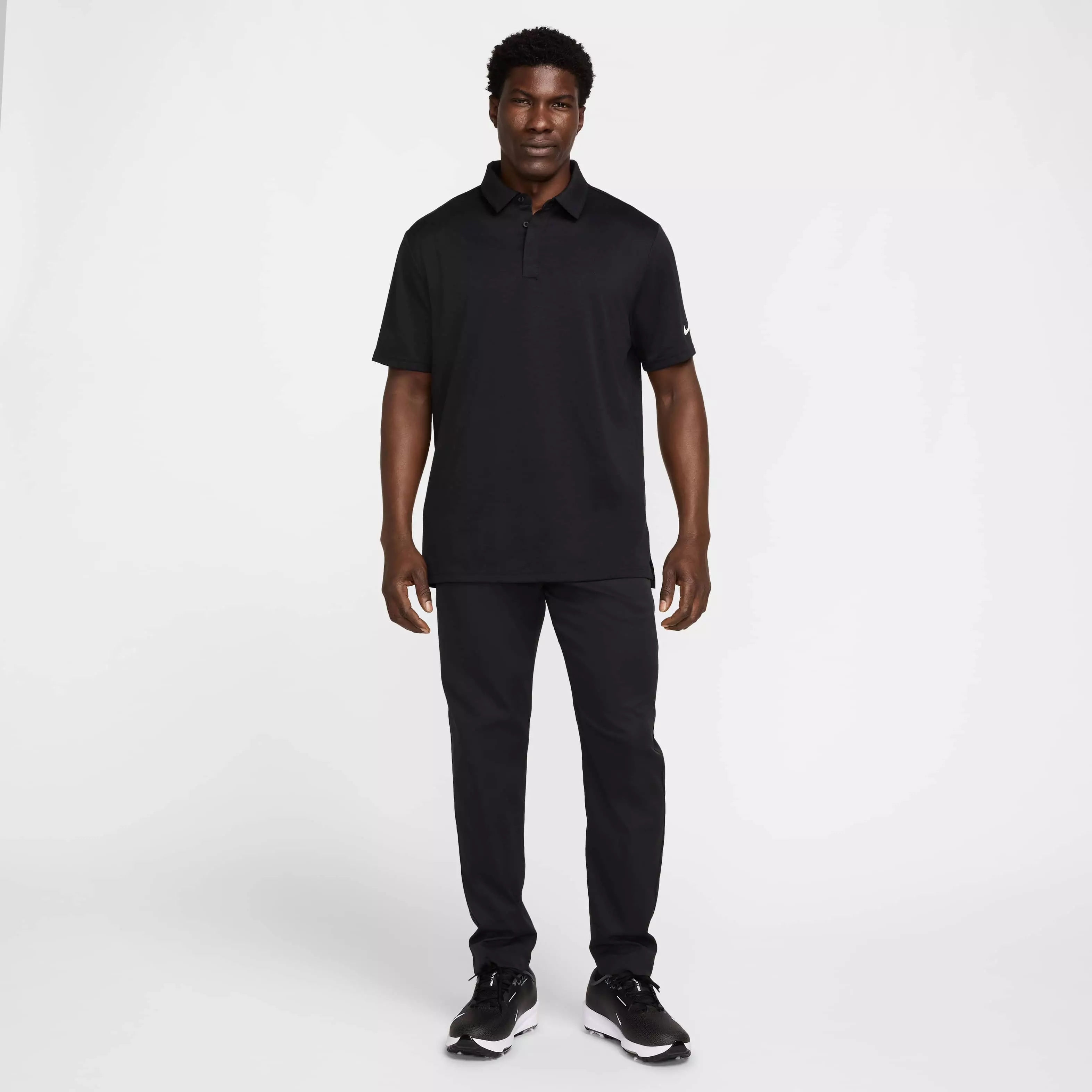 Nike Men's Tour Dri-FIT Jacquard Golf Polo - BLACK