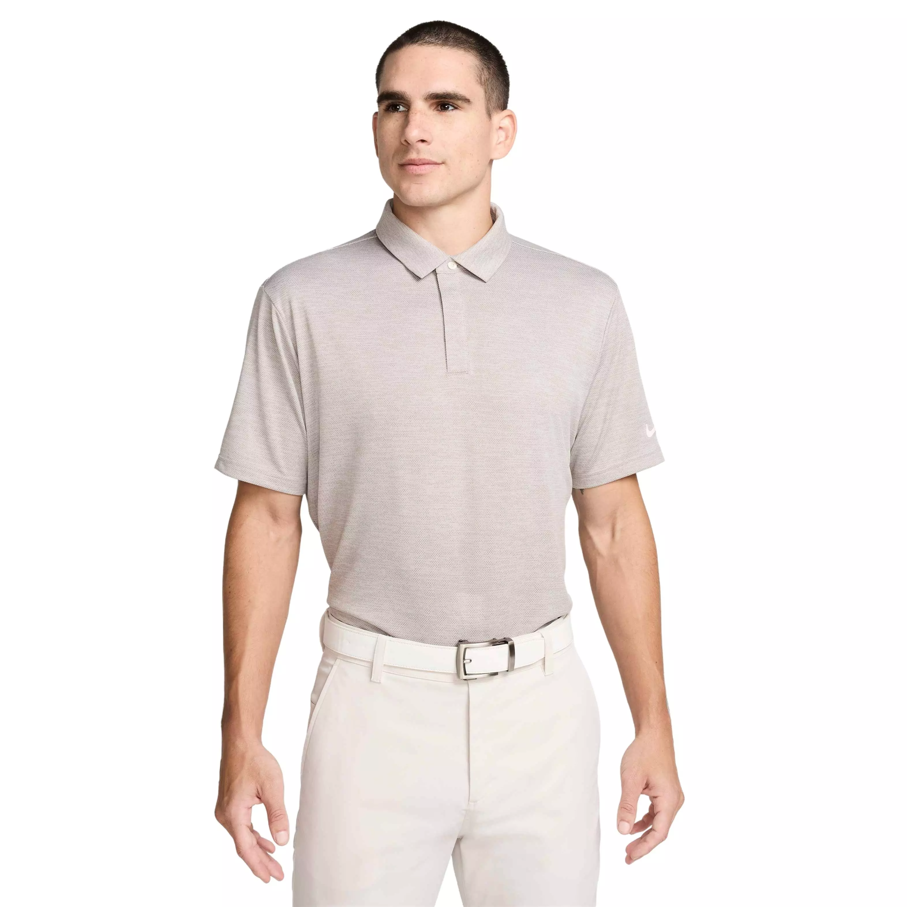 Nike Men's Tour Dri-FIT Jacquard Golf Polo - GREY