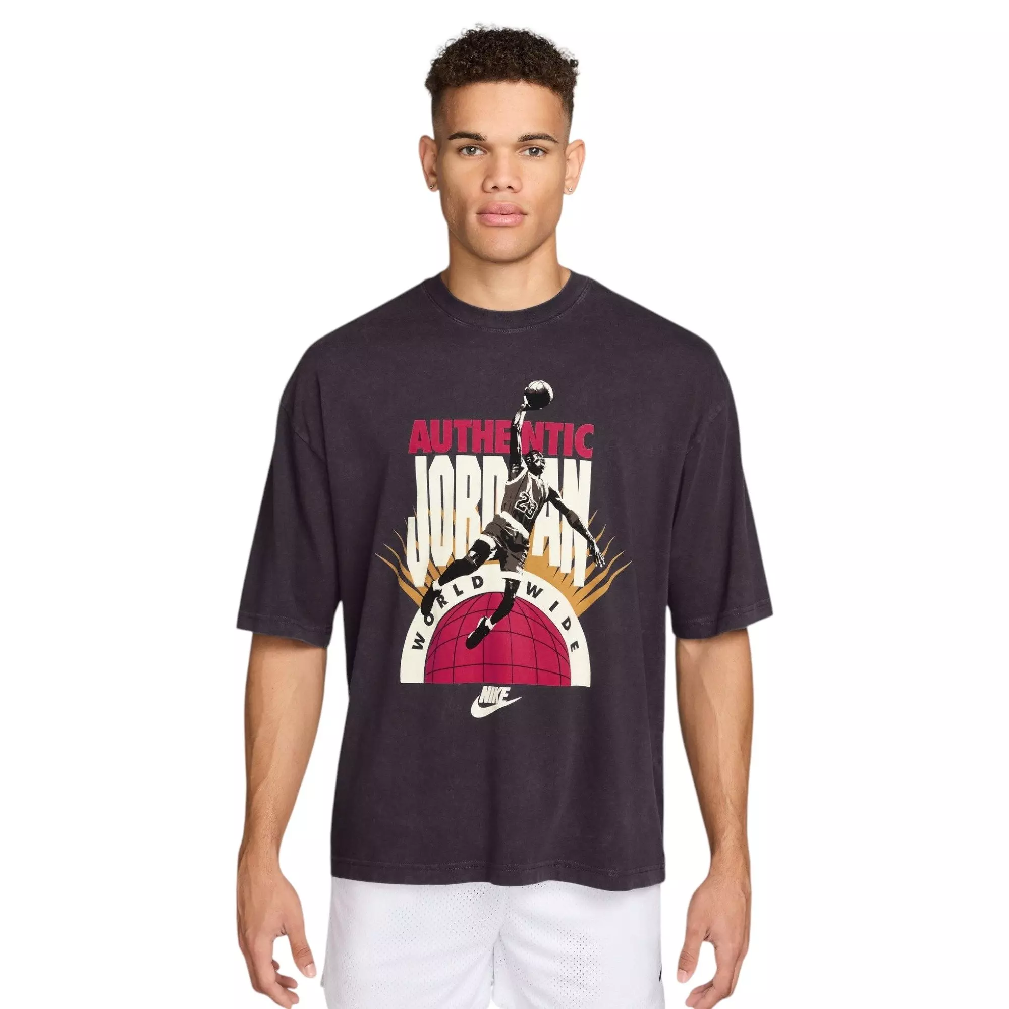 Jordan Men's Reissue WW Oversized Short-Sleeve Crew T-Shirt - BLACK