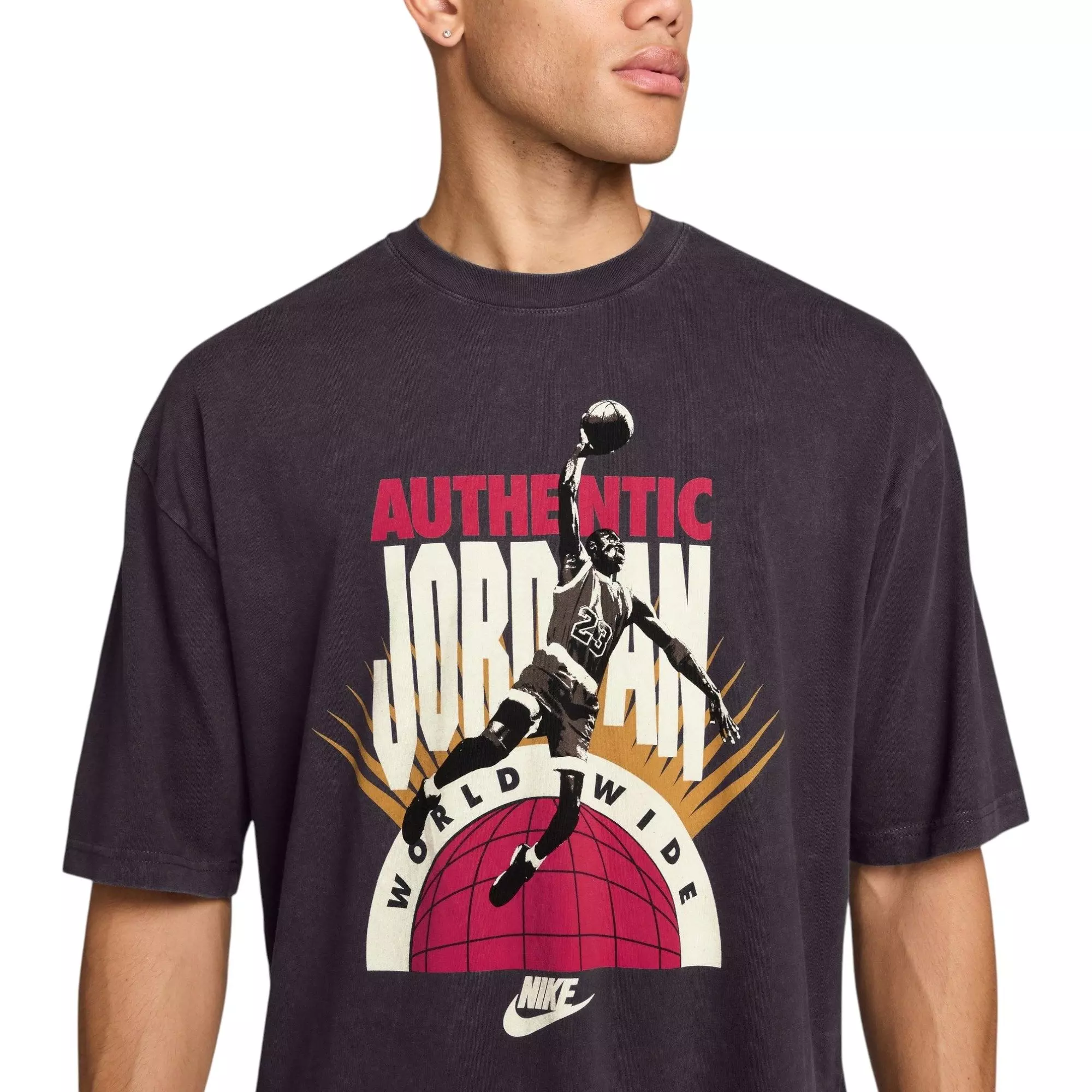 Jordan Men's Reissue WW Oversized Short-Sleeve Crew T-Shirt - BLACK