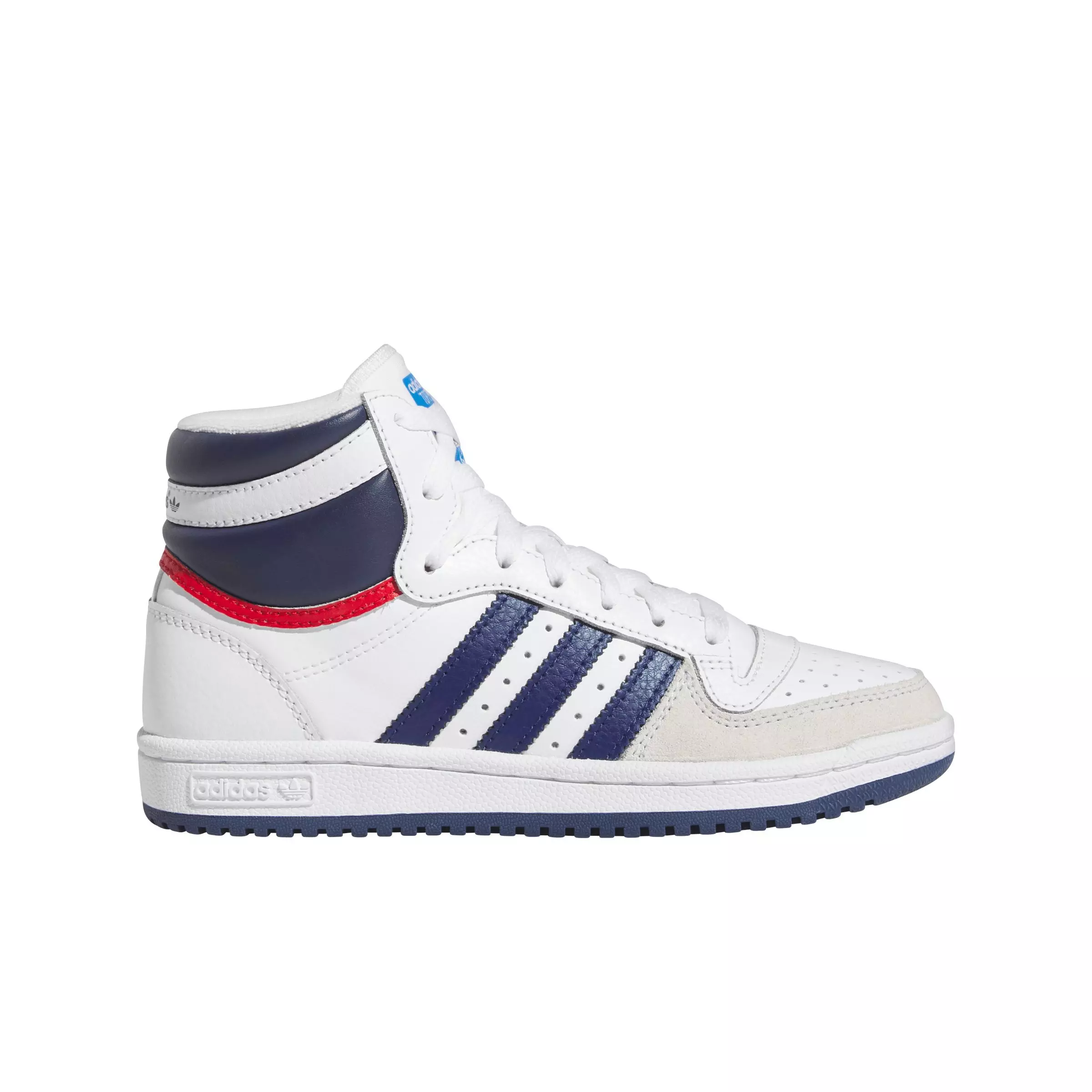 adidas Top Ten RB "Ftwr White/Dark Blue/SUPCOL" Grade School Boys' Shoe - WHITE/DK BLUE/SUPCOL