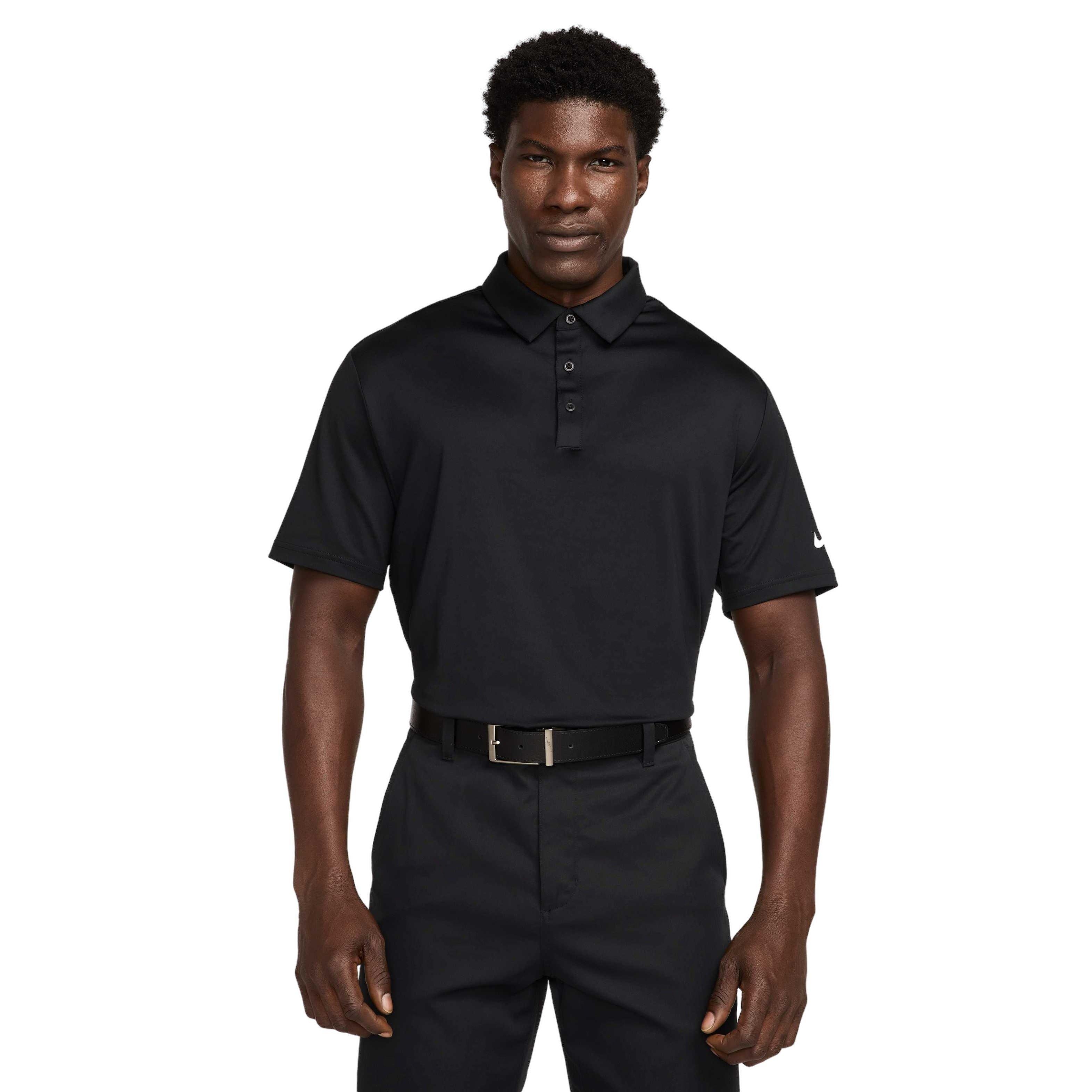 Nike Men's Tour Dri-FIT Solid OLC Golf Polo -Black - BLACK Thumbnail View 1