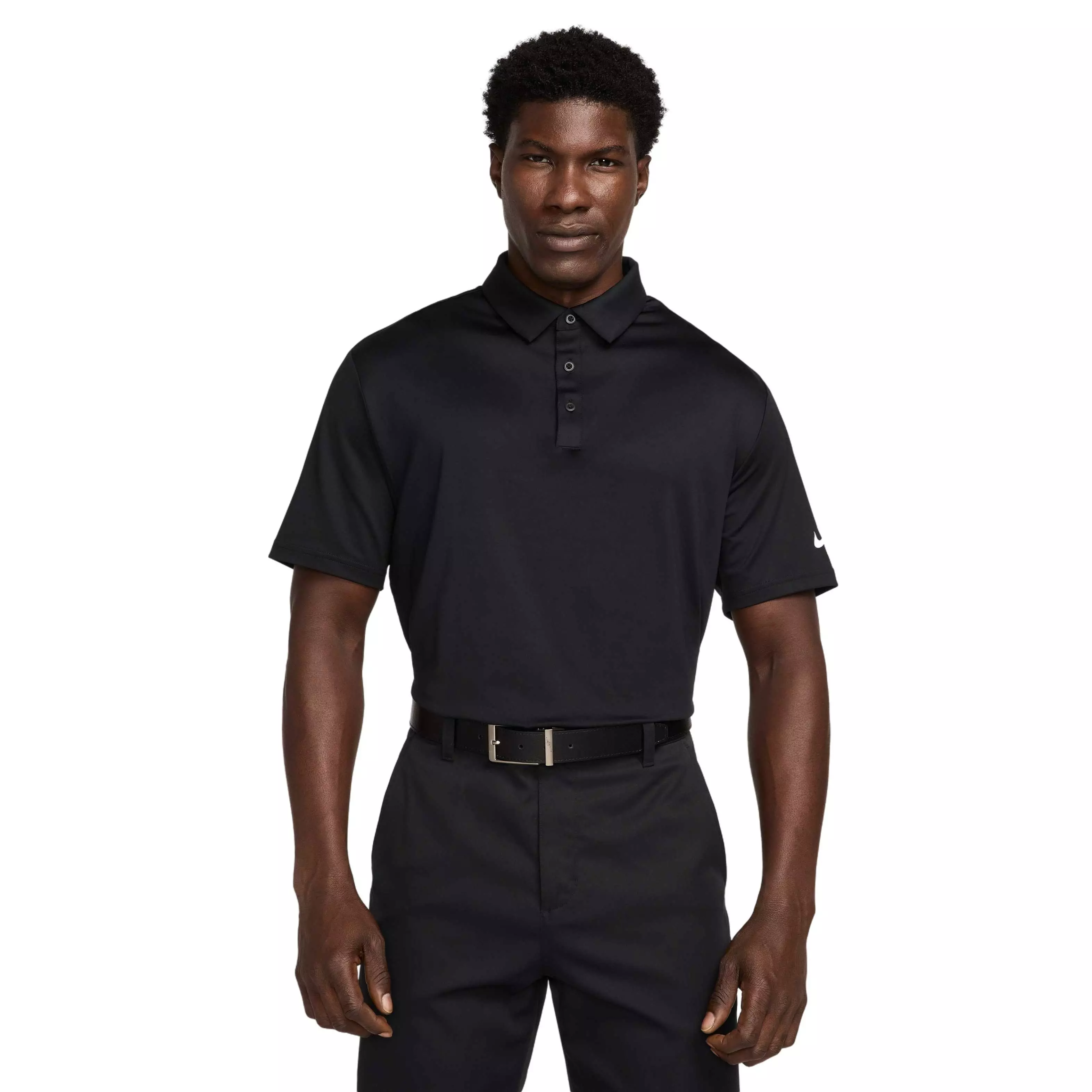 Nike Men's Tour Dri-FIT Solid OLC Golf Polo -Black - BLACK