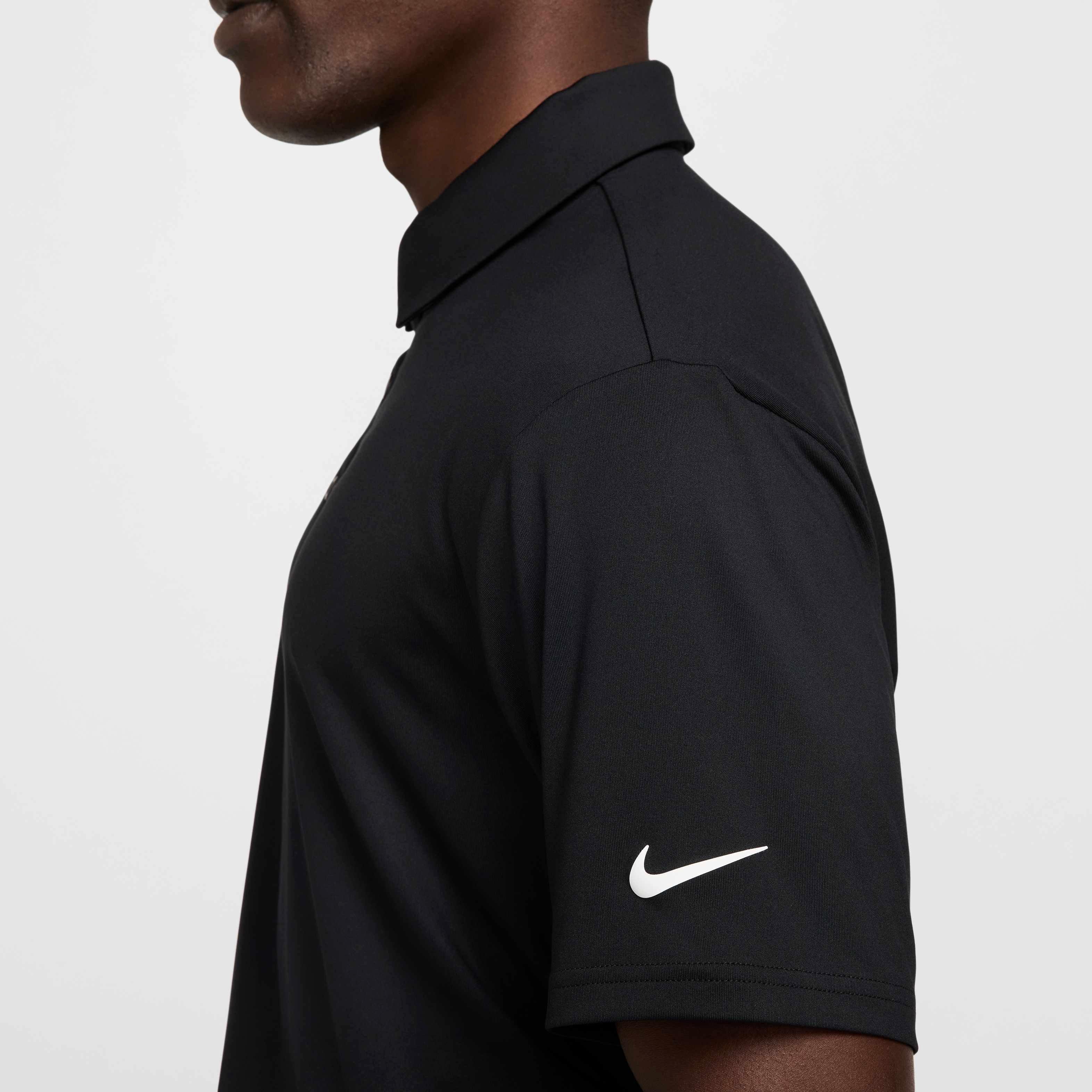 Nike Men's Tour Dri-FIT Solid OLC Golf Polo -Black - BLACK Thumbnail View 5