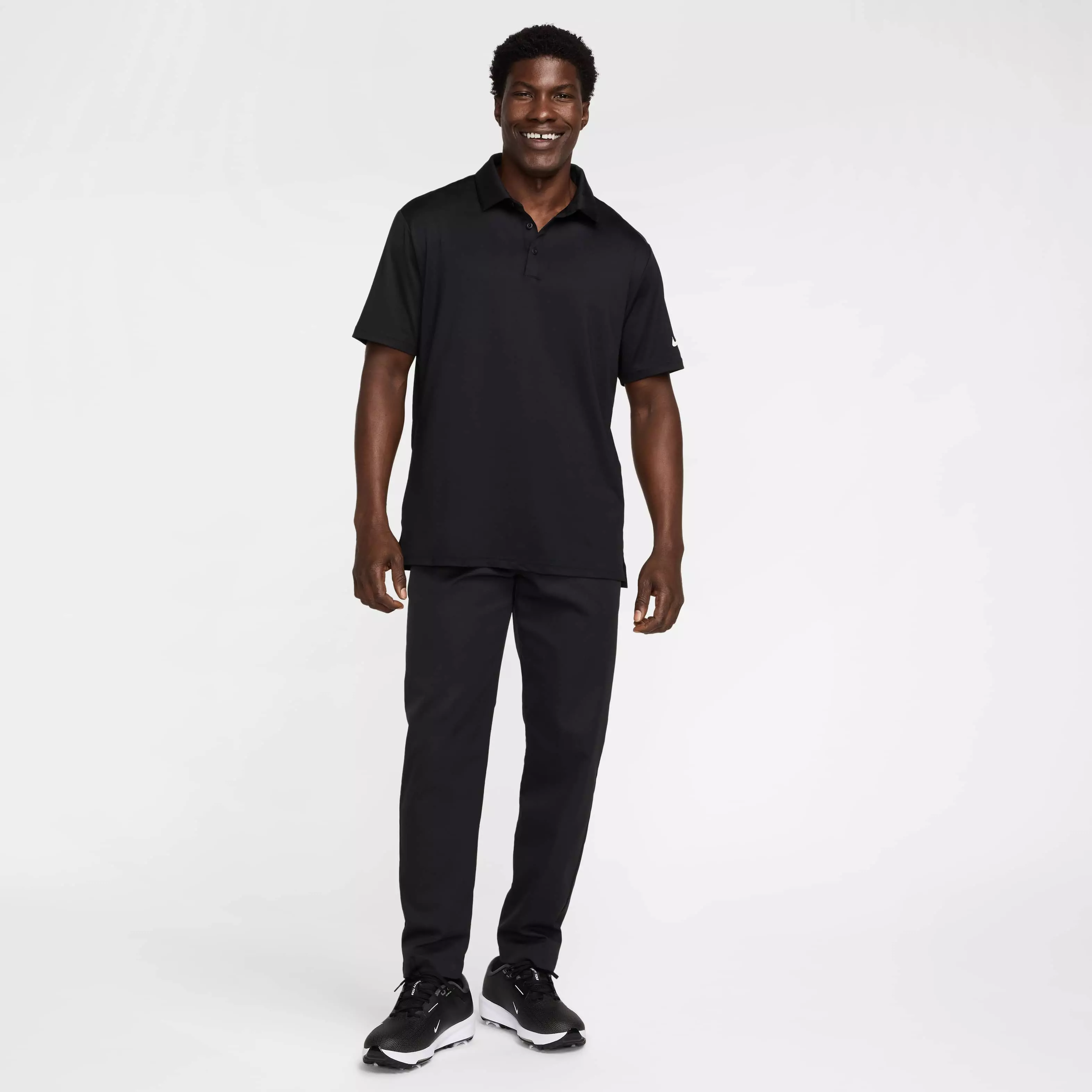 Nike Men's Tour Dri-FIT Solid OLC Golf Polo -Black - BLACK