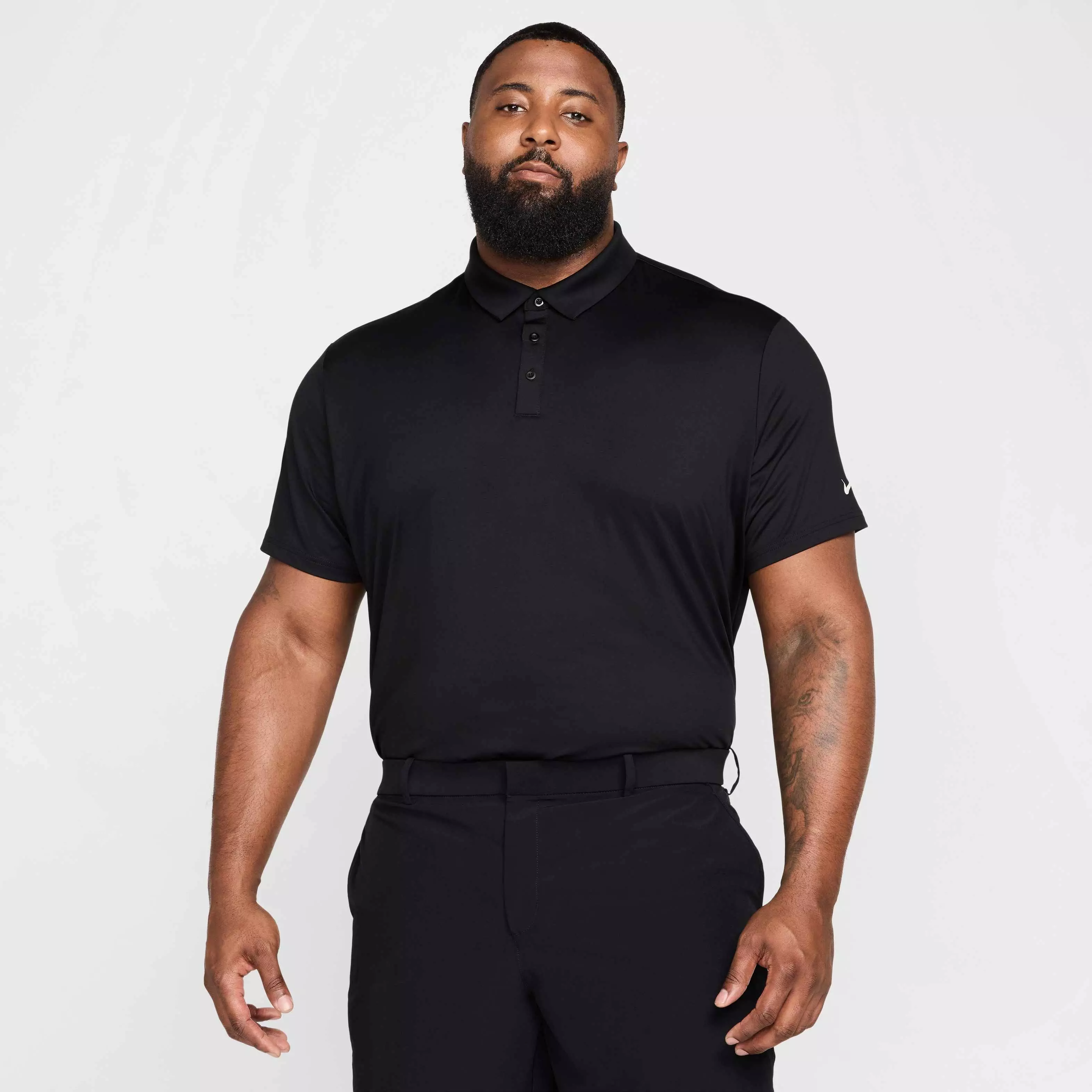 Nike Men's Tour Dri-FIT Solid OLC Golf Polo -Black - BLACK