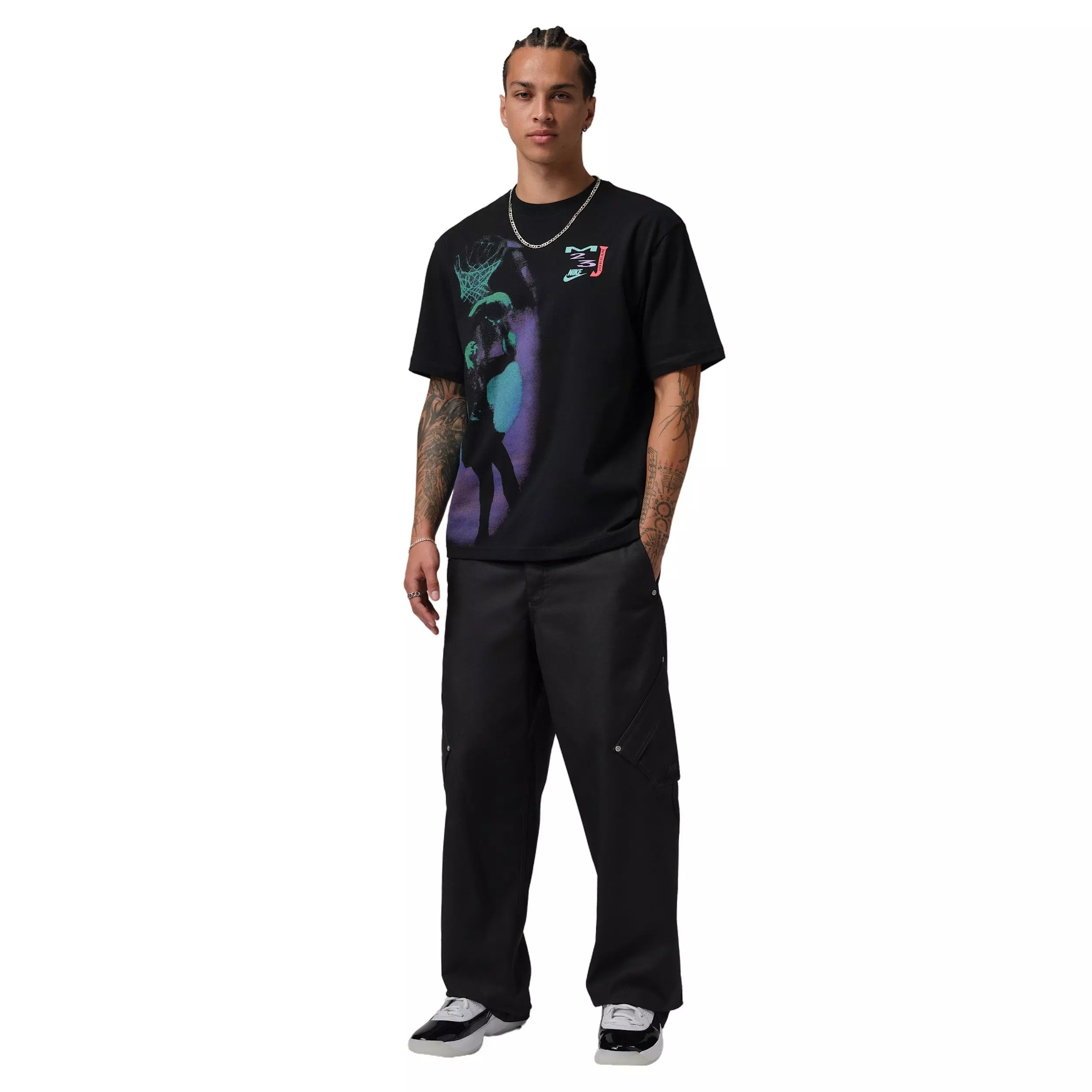 Jordan Men's Brooklyn MJ Dunk T-Shirt - Black - BLACK