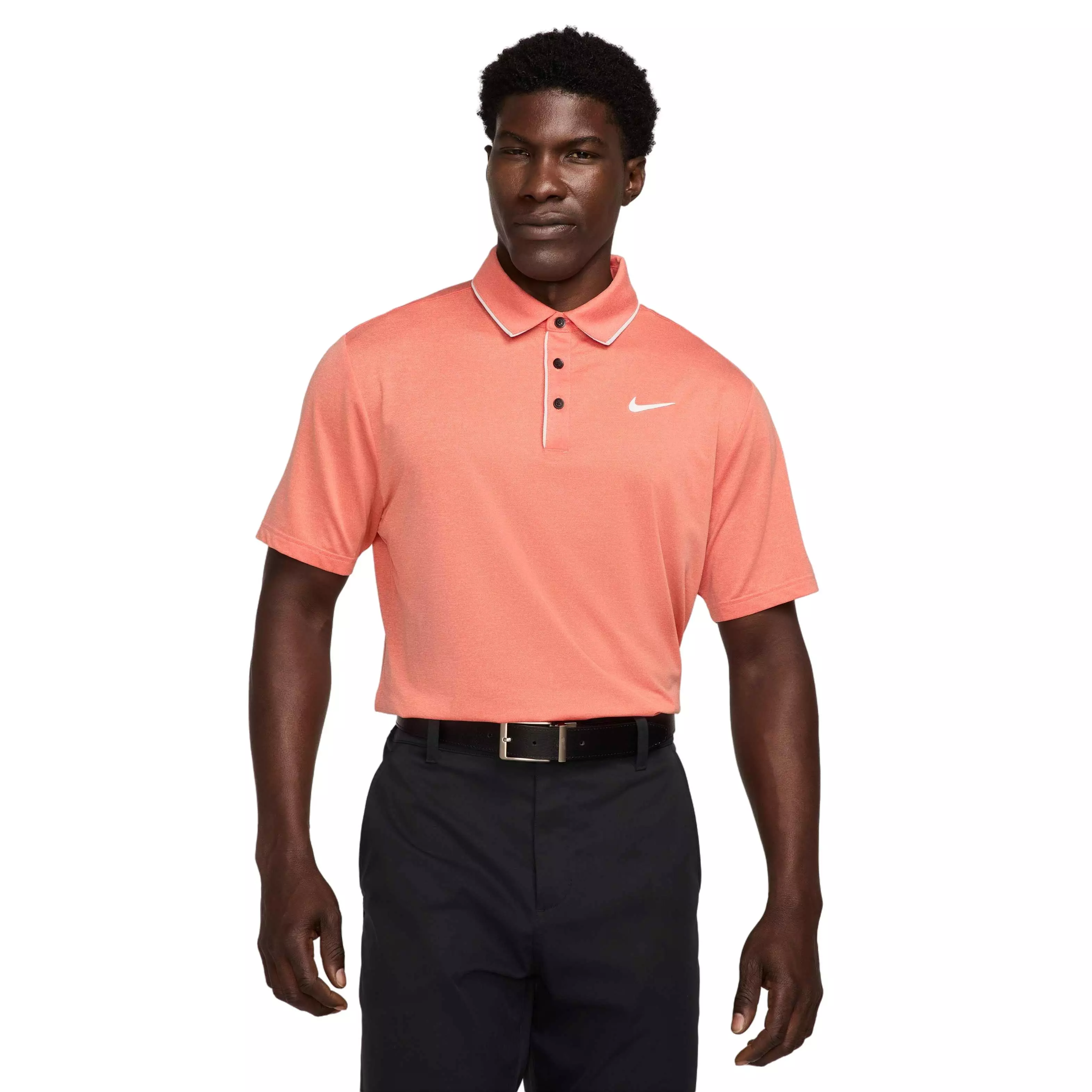 Nike Men's Tour Dri-FIT Piping Golf Polo - APRICOT