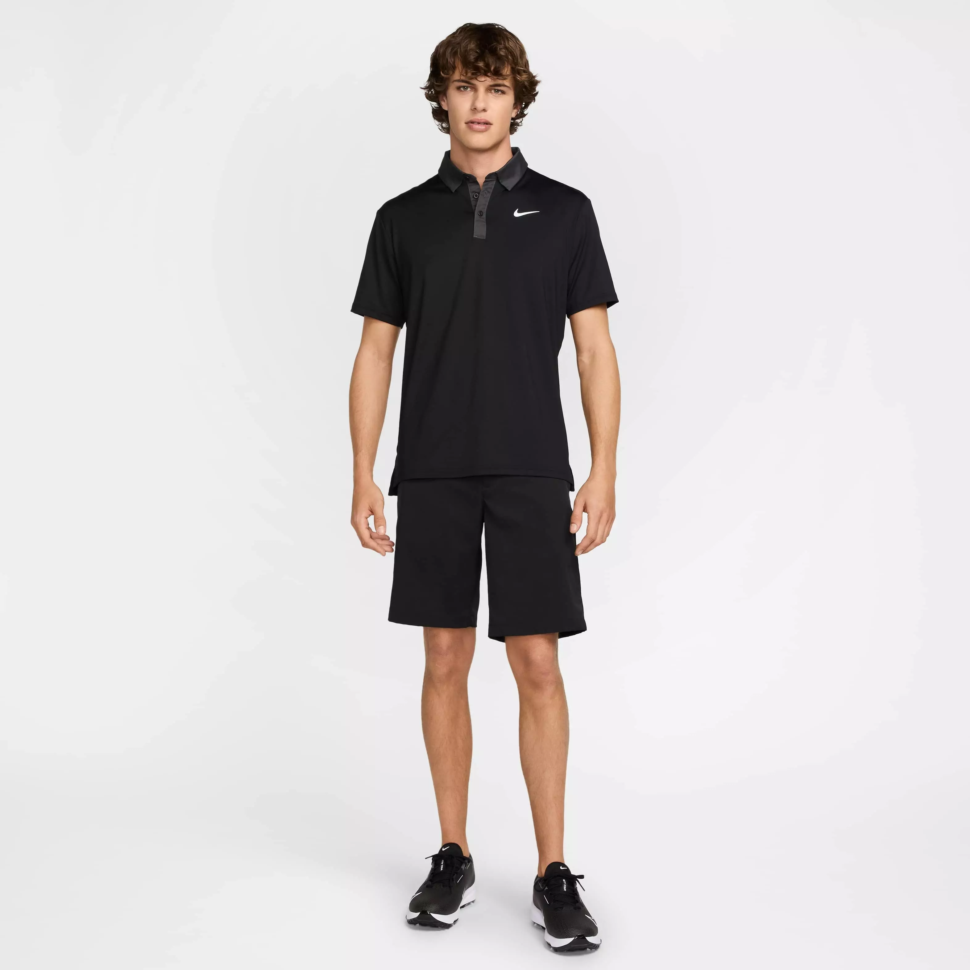 Nike Men's Tour Dri-FIT Contrast Golf Polo - BLACK