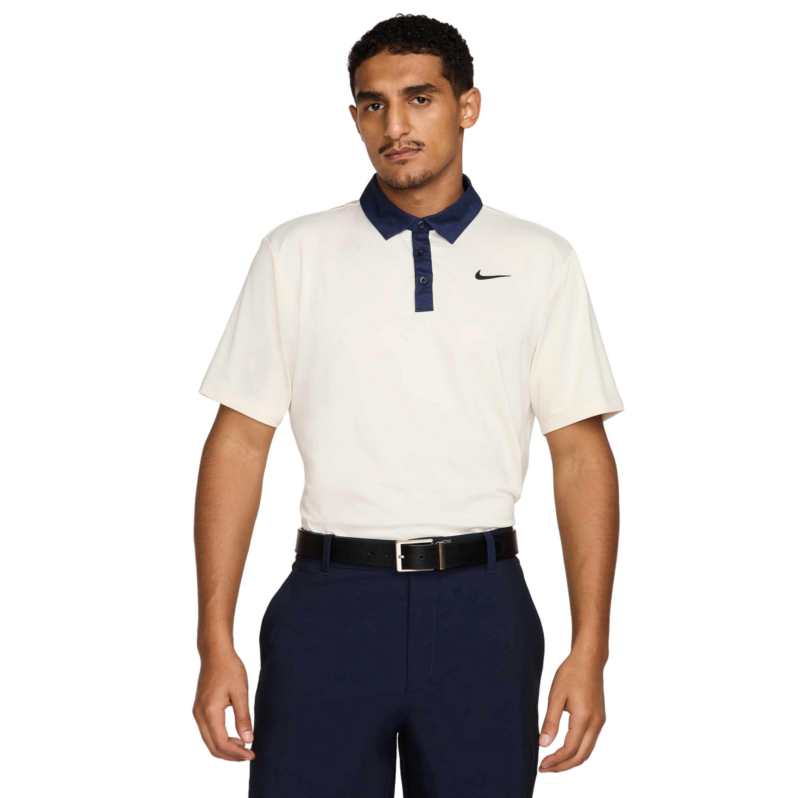 Nike Men's Tour Dri-FIT Contrast Golf Polo - IVORY Thumbnail View 1
