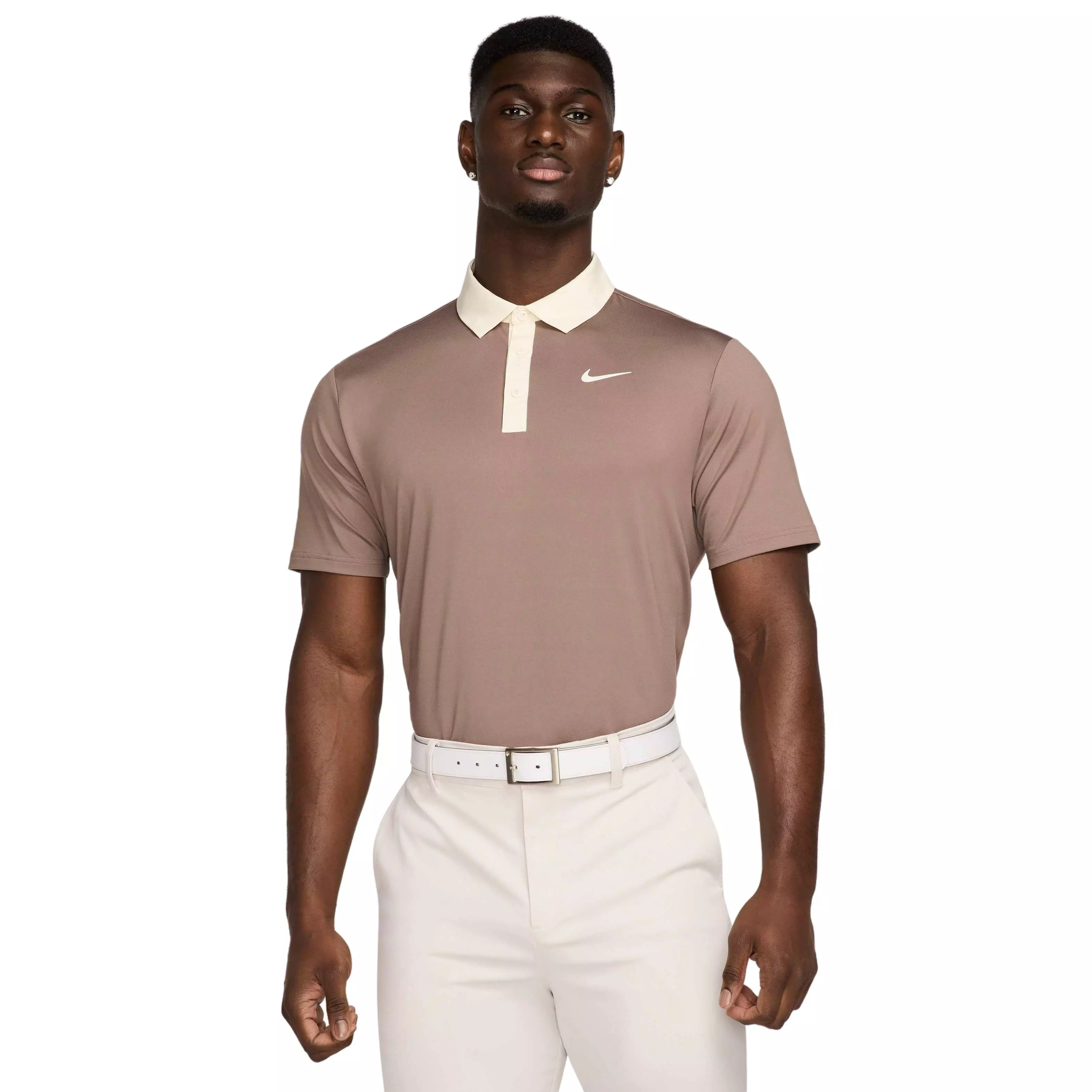 Nike Men's Tour Dri-FIT Contrast Golf Polo - BROWN