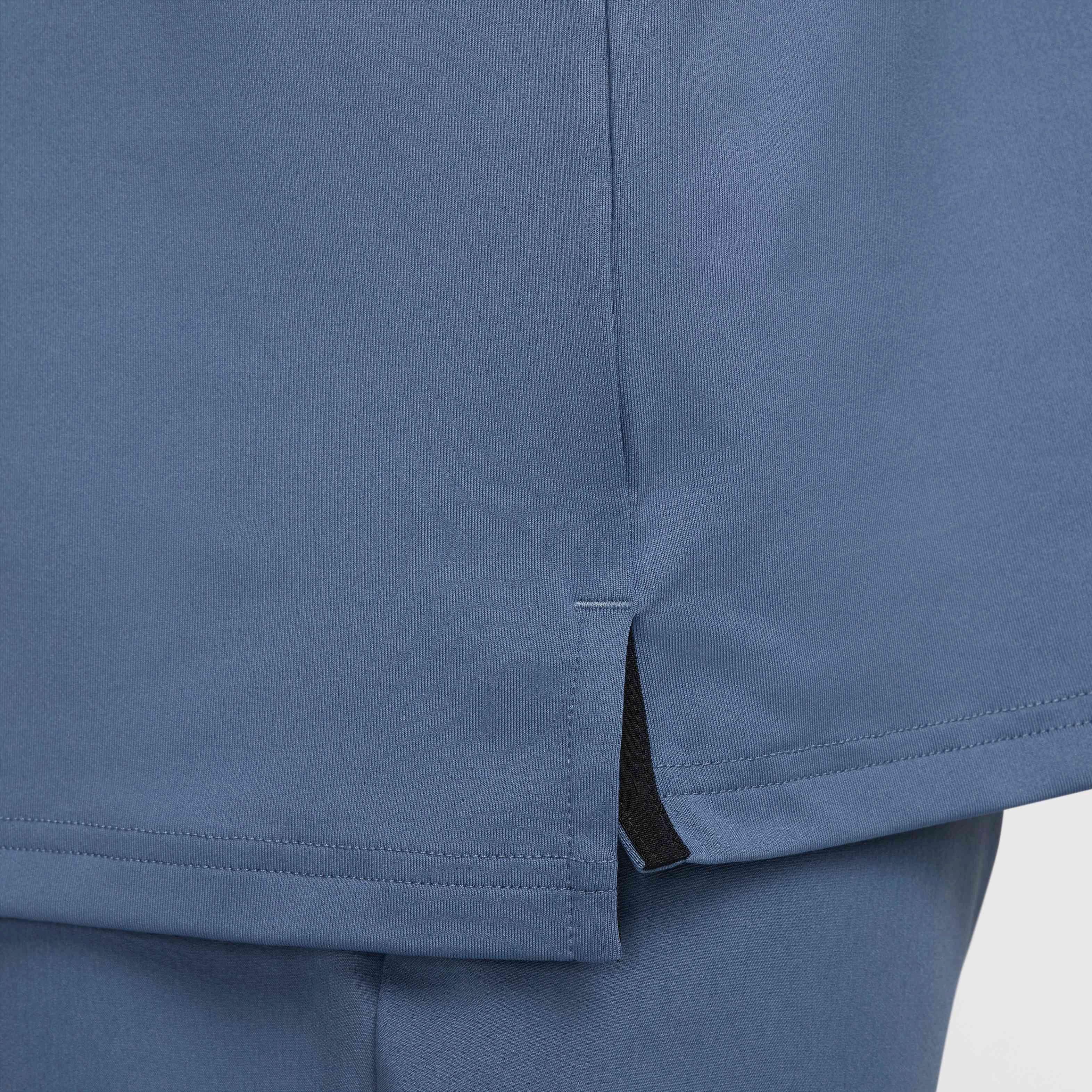 Nike Men's Tour Dri-FIT Contrast Golf Polo - BLUE Thumbnail View 5