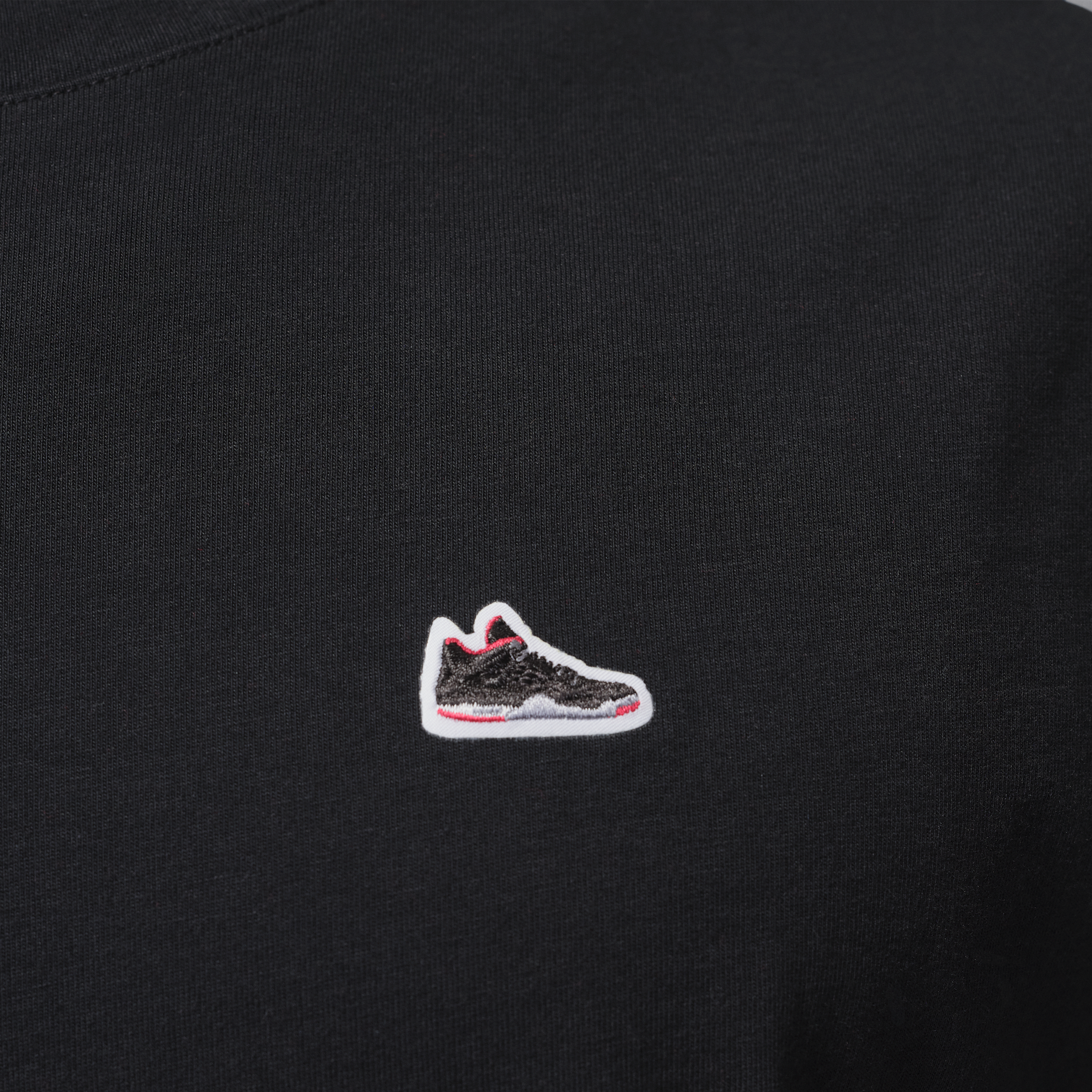 Jordan Men's Sneaker Patch T-Shirt - BLACK Thumbnail View 4