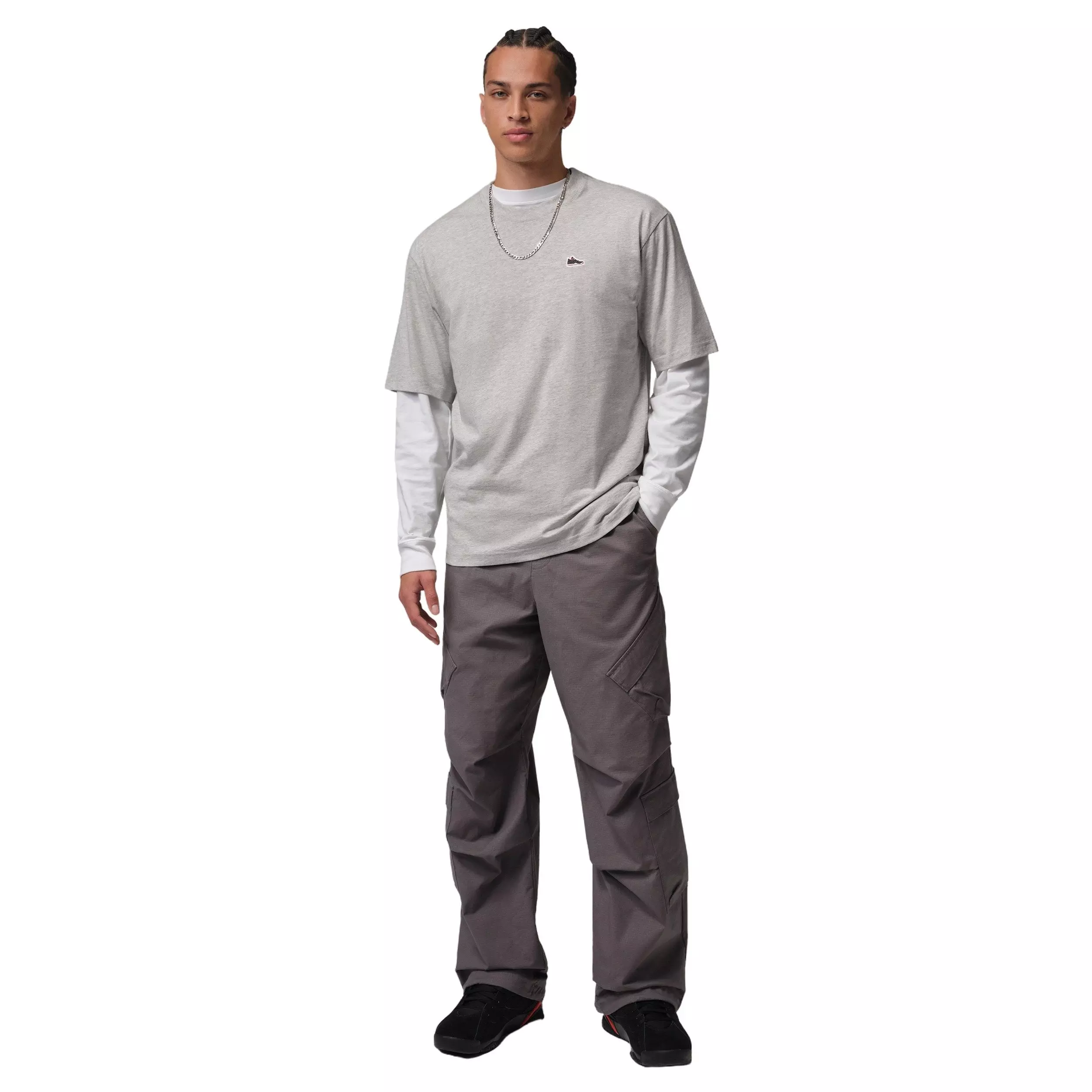 Jordan Men's Sneaker Patch T-Shirt - GREY