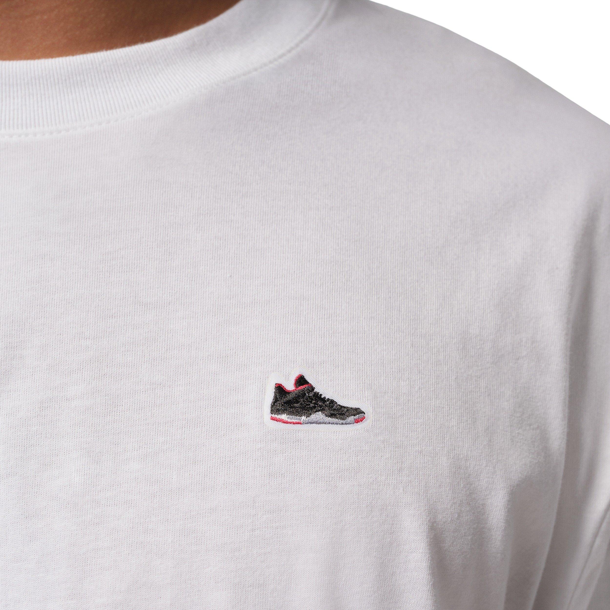 Jordan Men's Sneaker Patch T-Shirt - WHITE Thumbnail View 4