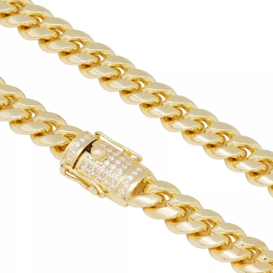 King Ice 12mm Miami Cuban Link Chain - Gold - GOLD