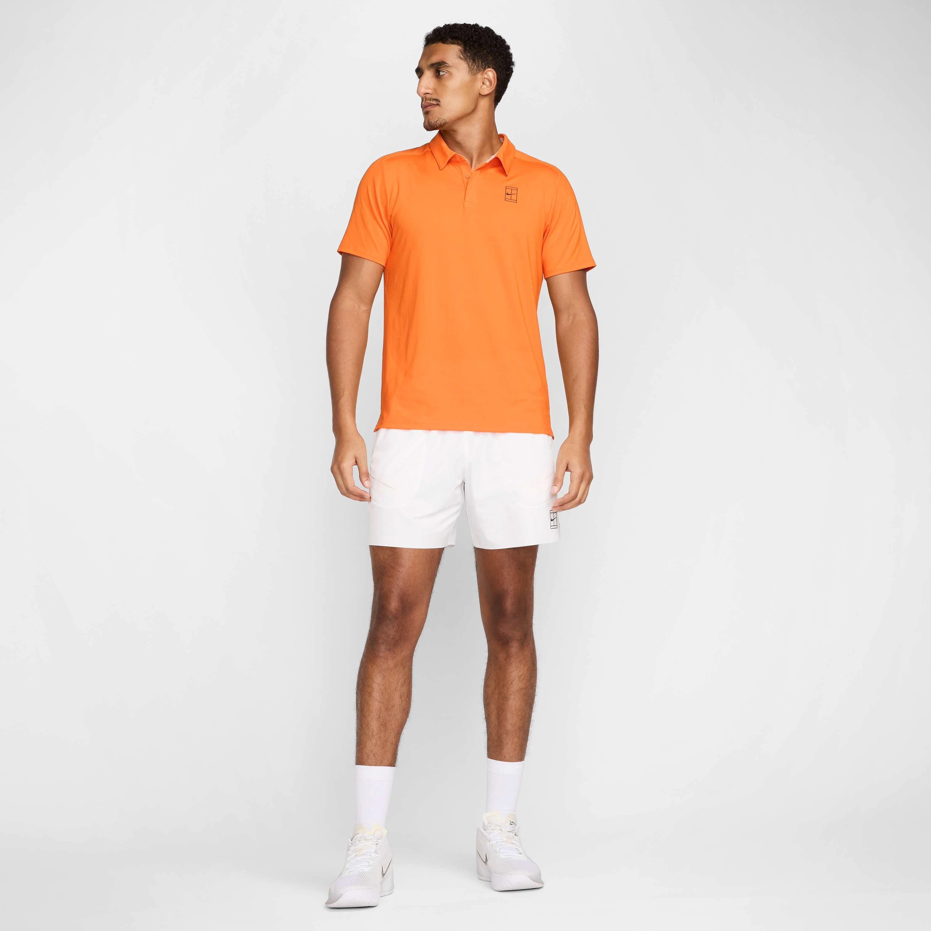 NikeCourt Men's Advantage Dri-FIT Tennis Polo - ORANGE Thumbnail View 5