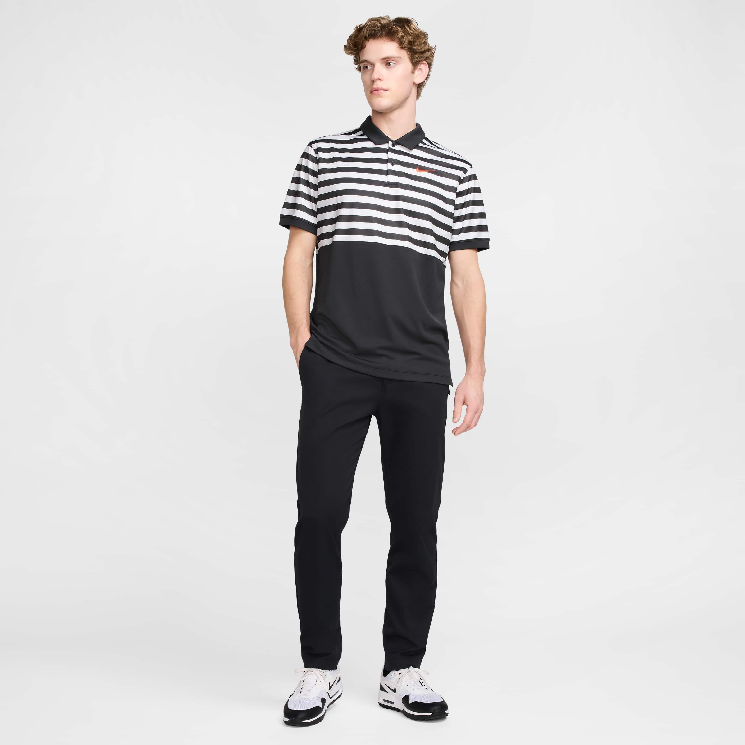 Nike Men's Victory+ Dri-FIT Blocked Golf Polo - BLACK Thumbnail View 6