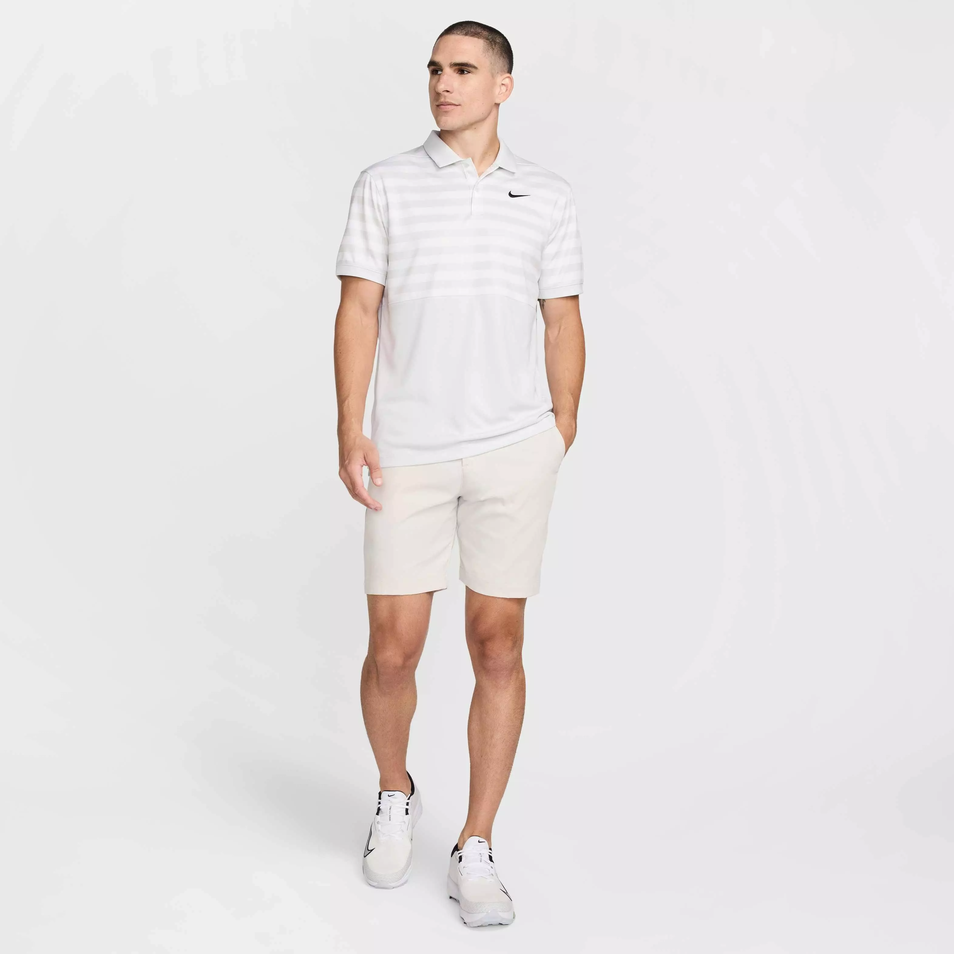 Nike Men's Victory+ Dri-FIT Blocked Golf Polo - GREY