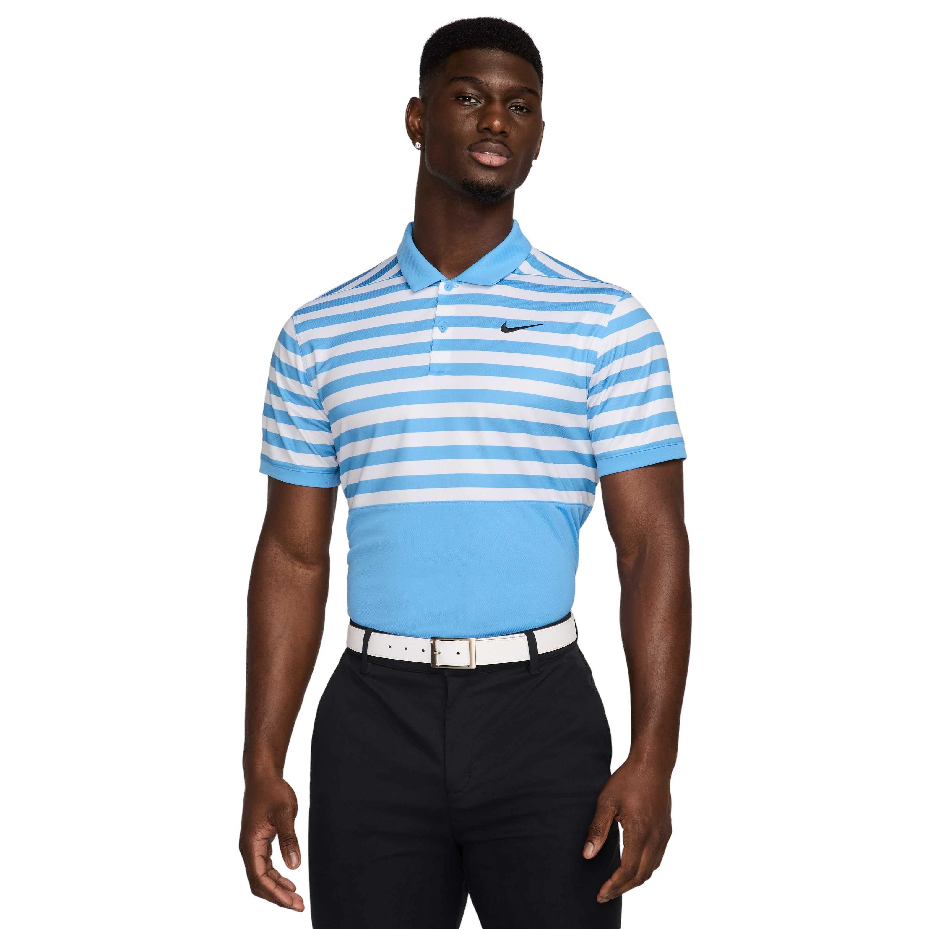 Nike Men's Victory+ Dri-FIT Blocked Golf Polo - BLUE Thumbnail View 1