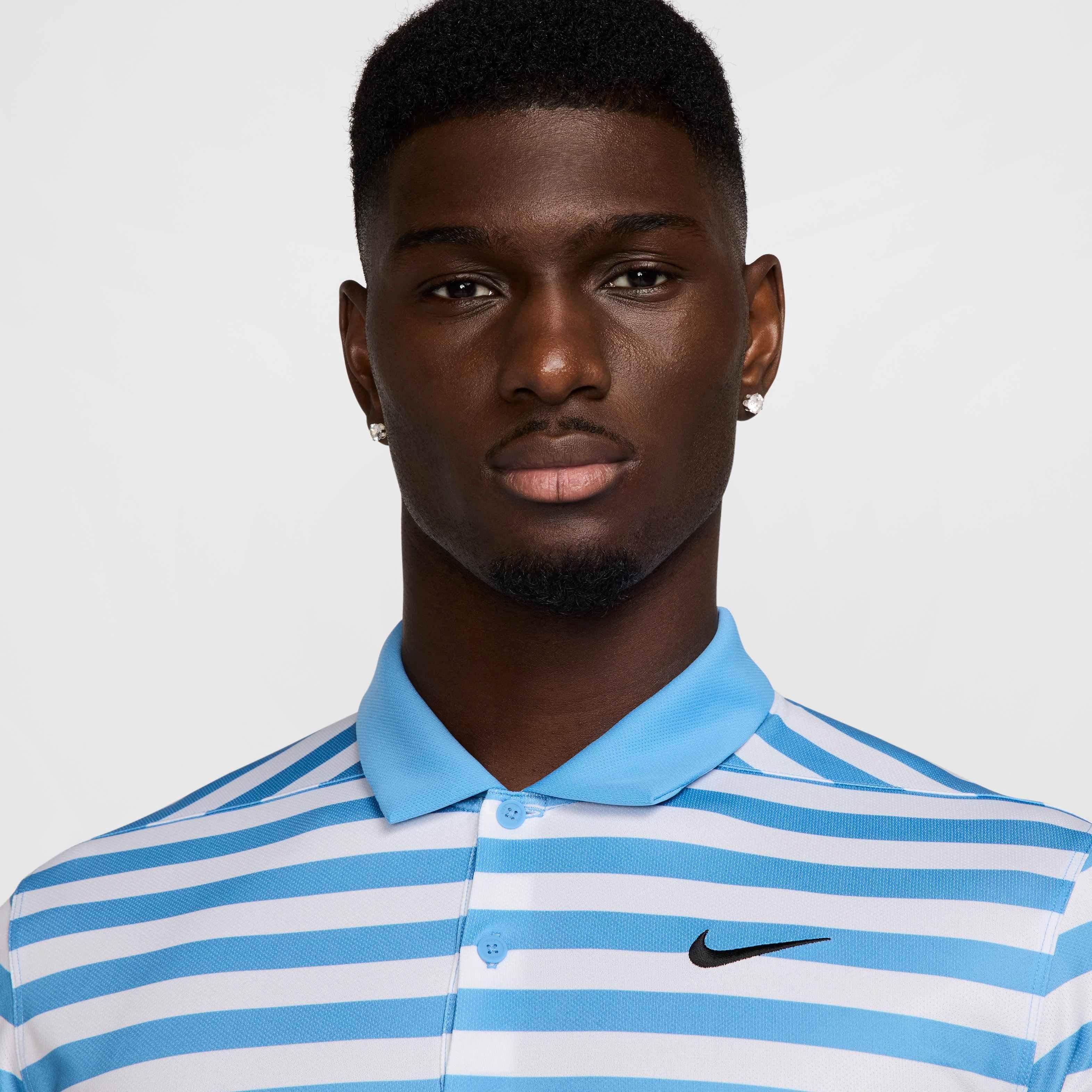 Nike Men's Victory+ Dri-FIT Blocked Golf Polo - BLUE Thumbnail View 3