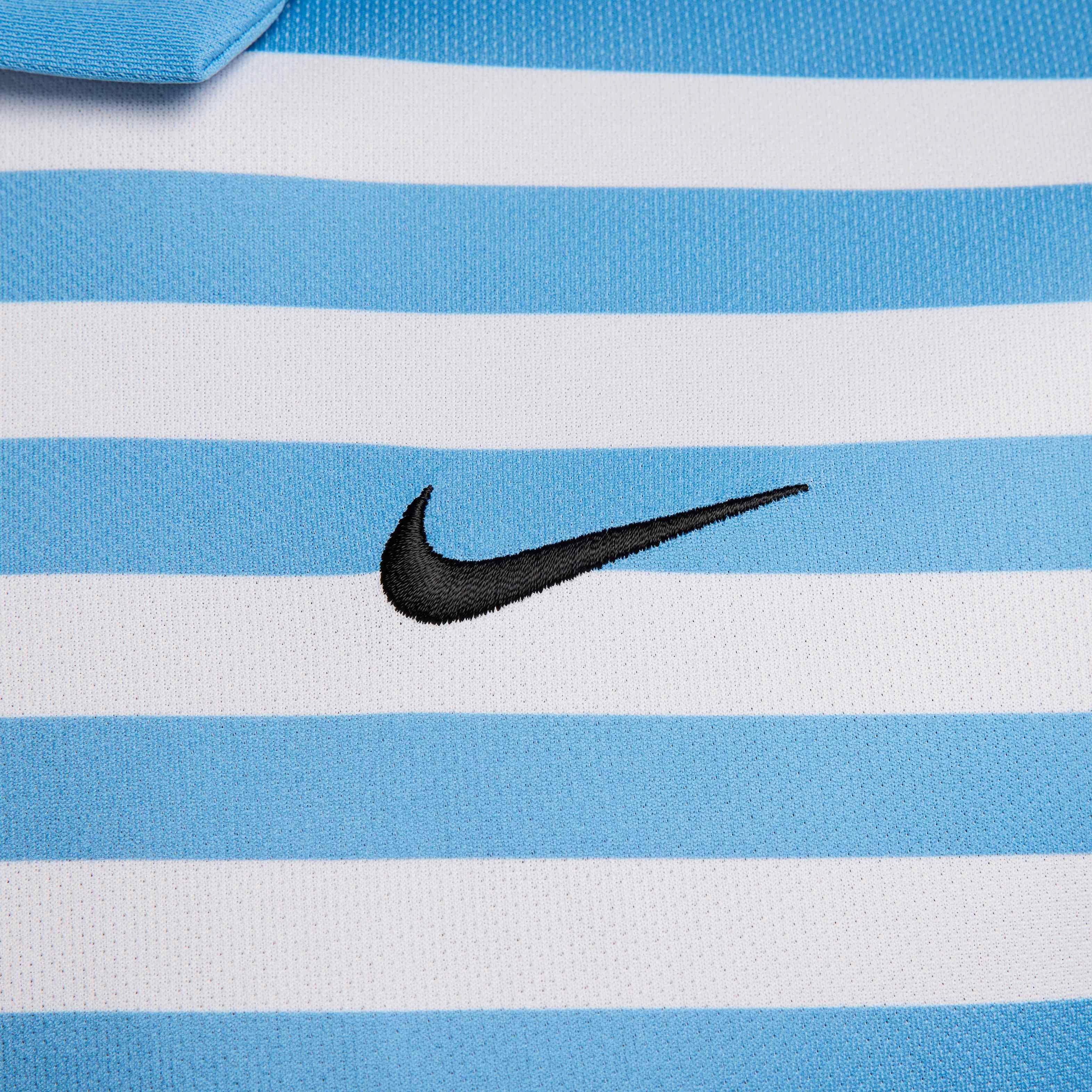 Nike Men's Victory+ Dri-FIT Blocked Golf Polo - BLUE Thumbnail View 4