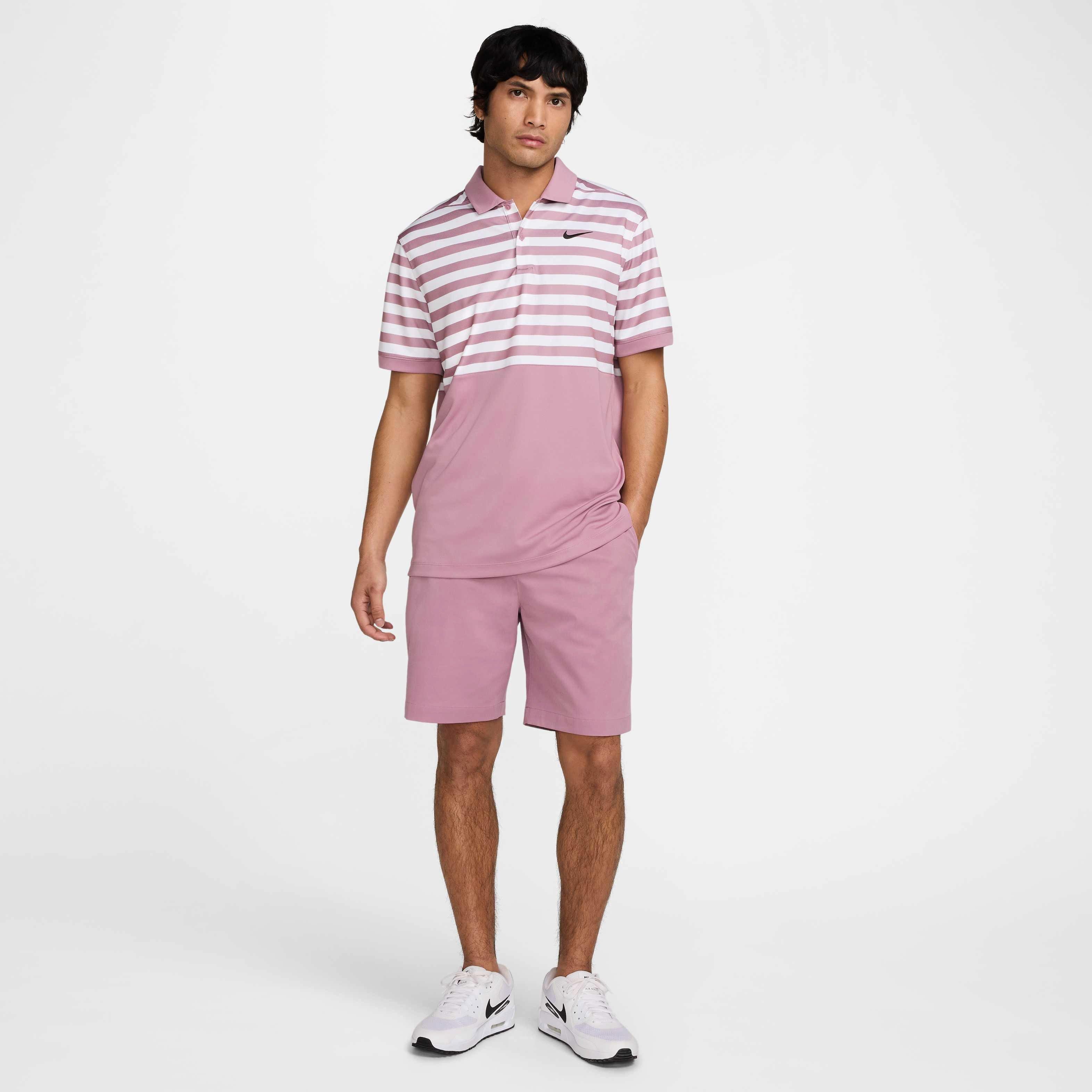 Nike Men's Victory+ Dri-FIT Blocked Golf Polo - PURPLE Thumbnail View 6