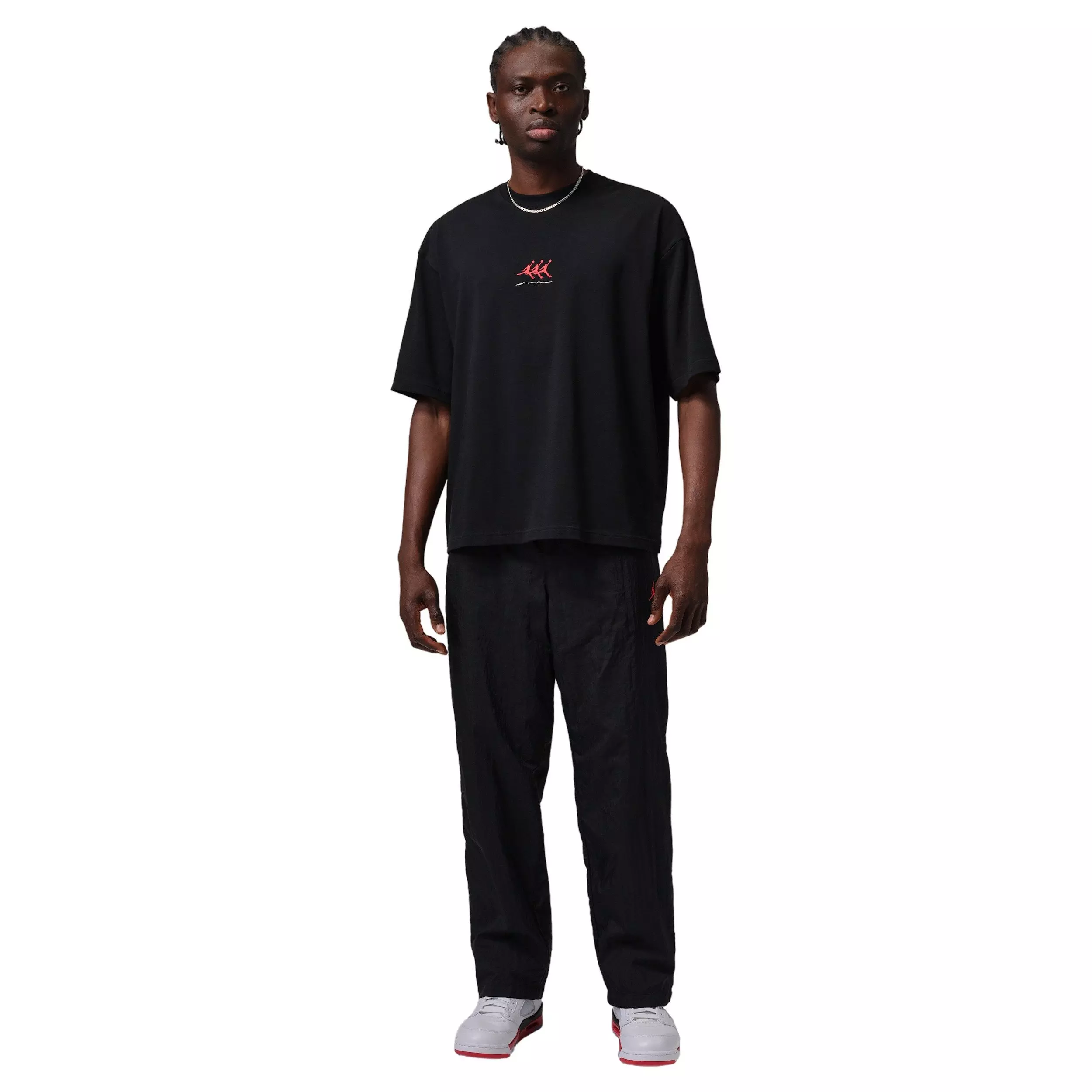 Jordan Men's Flight Graphic Oversized Short-Sleeve Crew T-Shirt - BLACK
