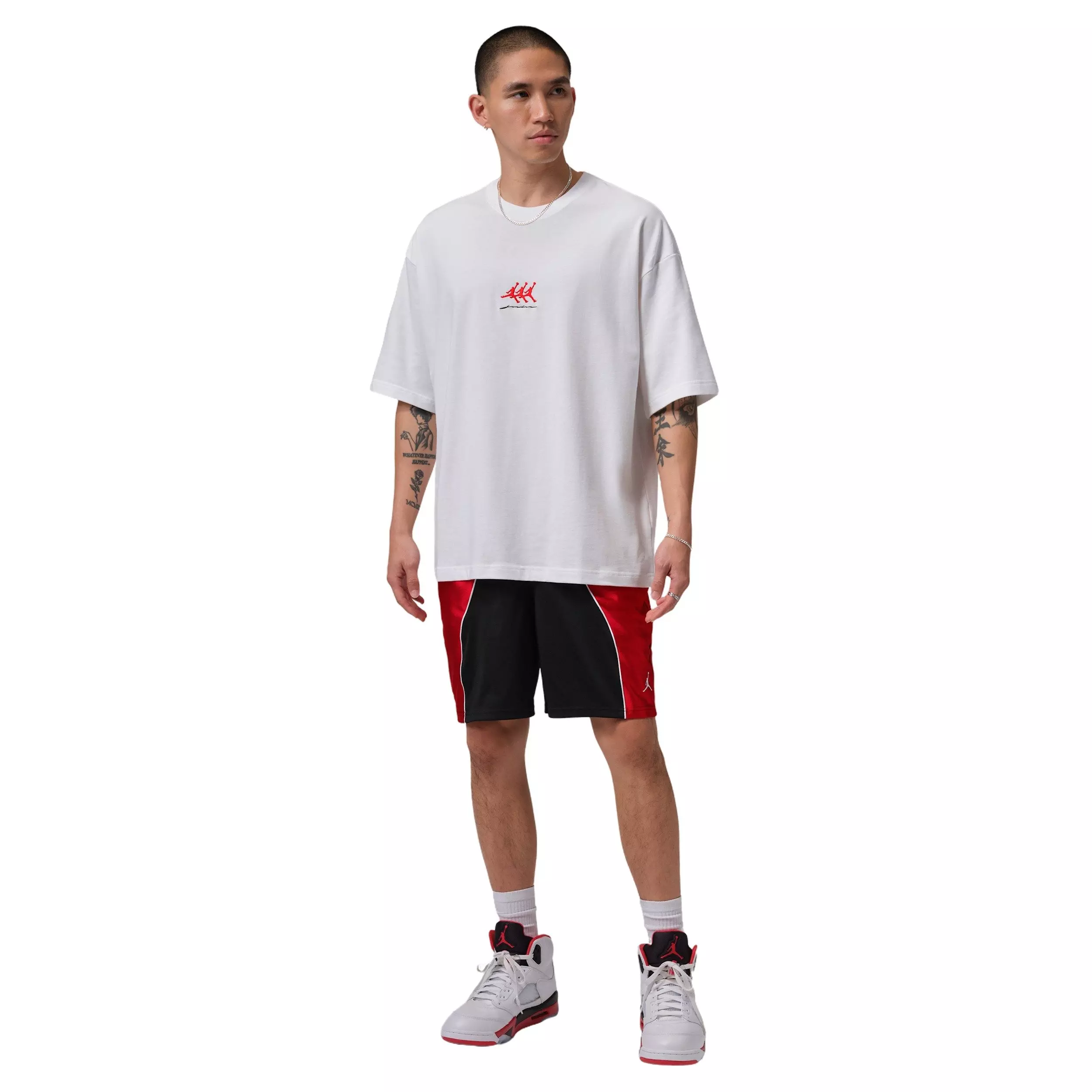 Jordan Men's Flight Graphic Oversized Short-Sleeve Crew T-Shirt - WHITE