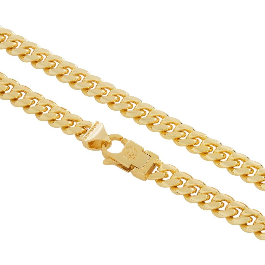 King Ice 8mm Miami Cuban Link Chain - Gold - GOLD