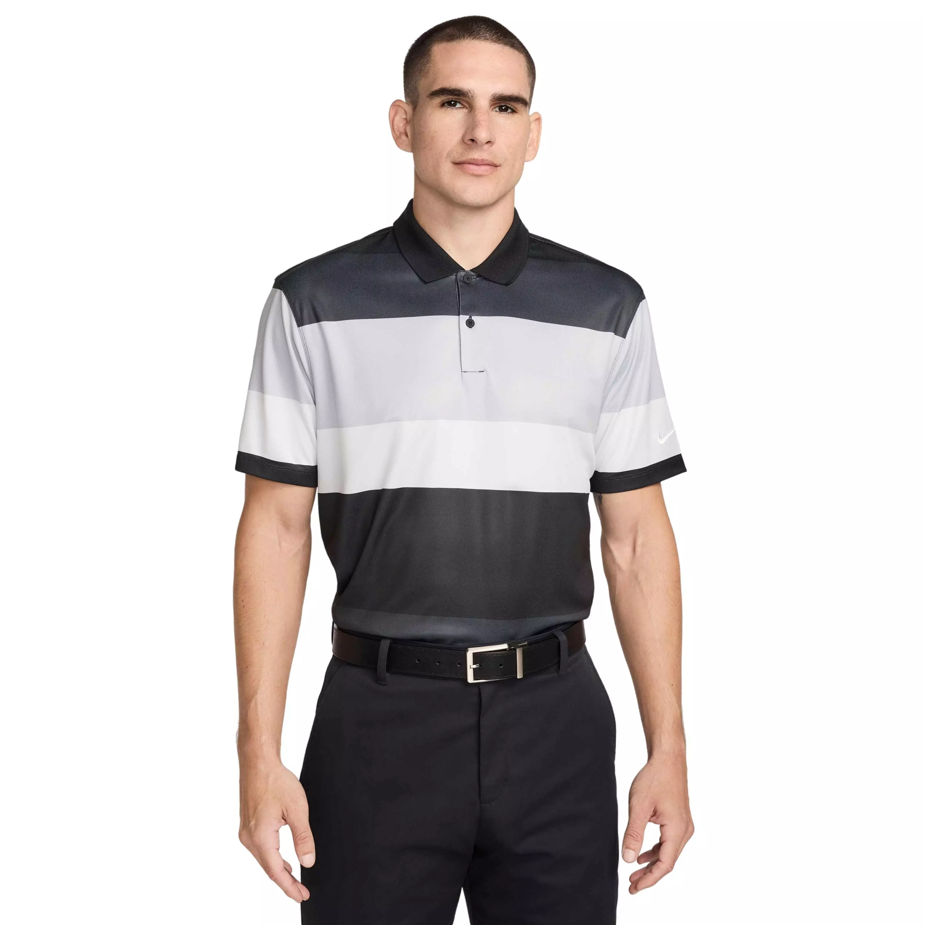 Nike Men's Victory+ Dri-FIT PRT O Golf Polo - BLACK