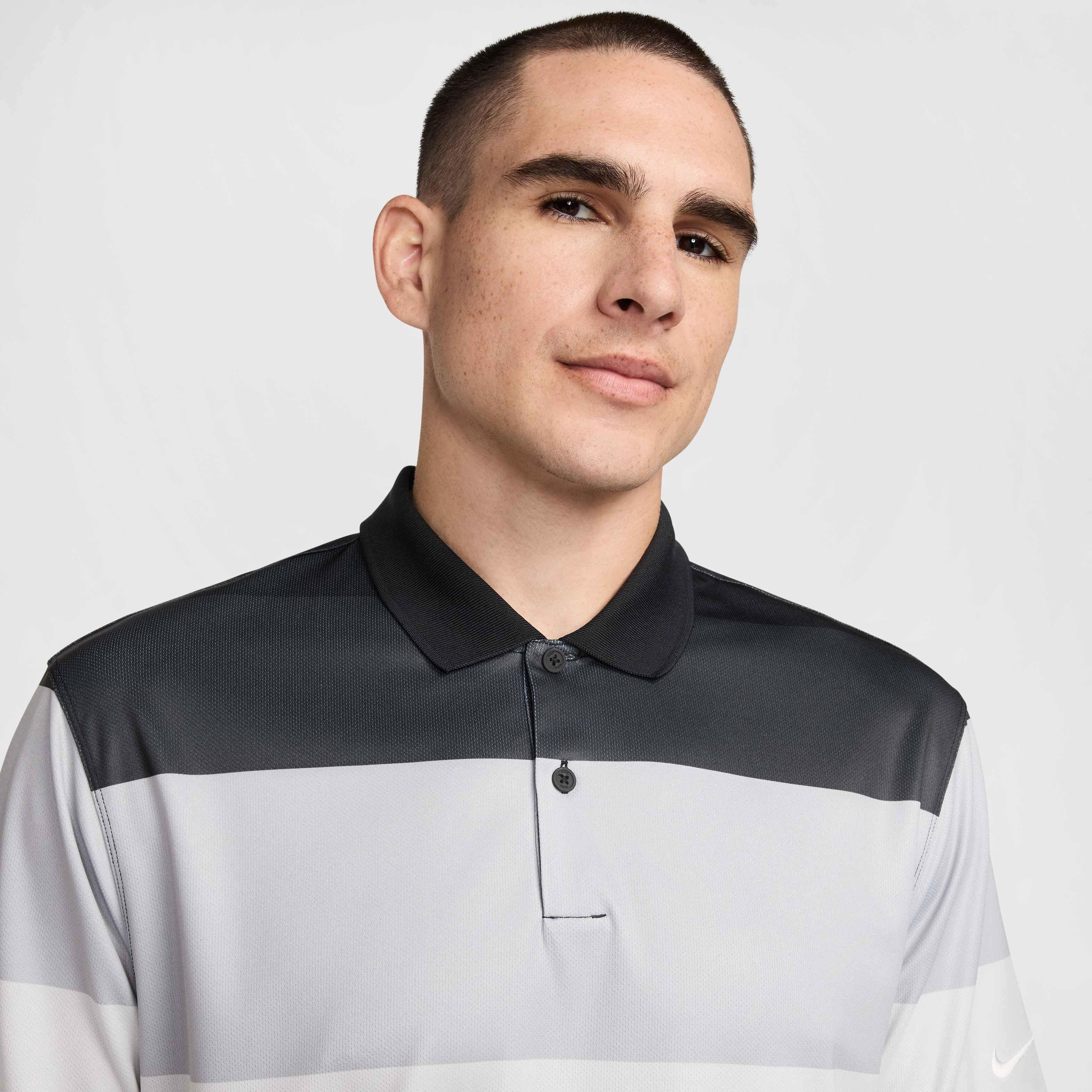 Nike Men's Victory+ Dri-FIT PRT O Golf Polo - BLACK Thumbnail View 3