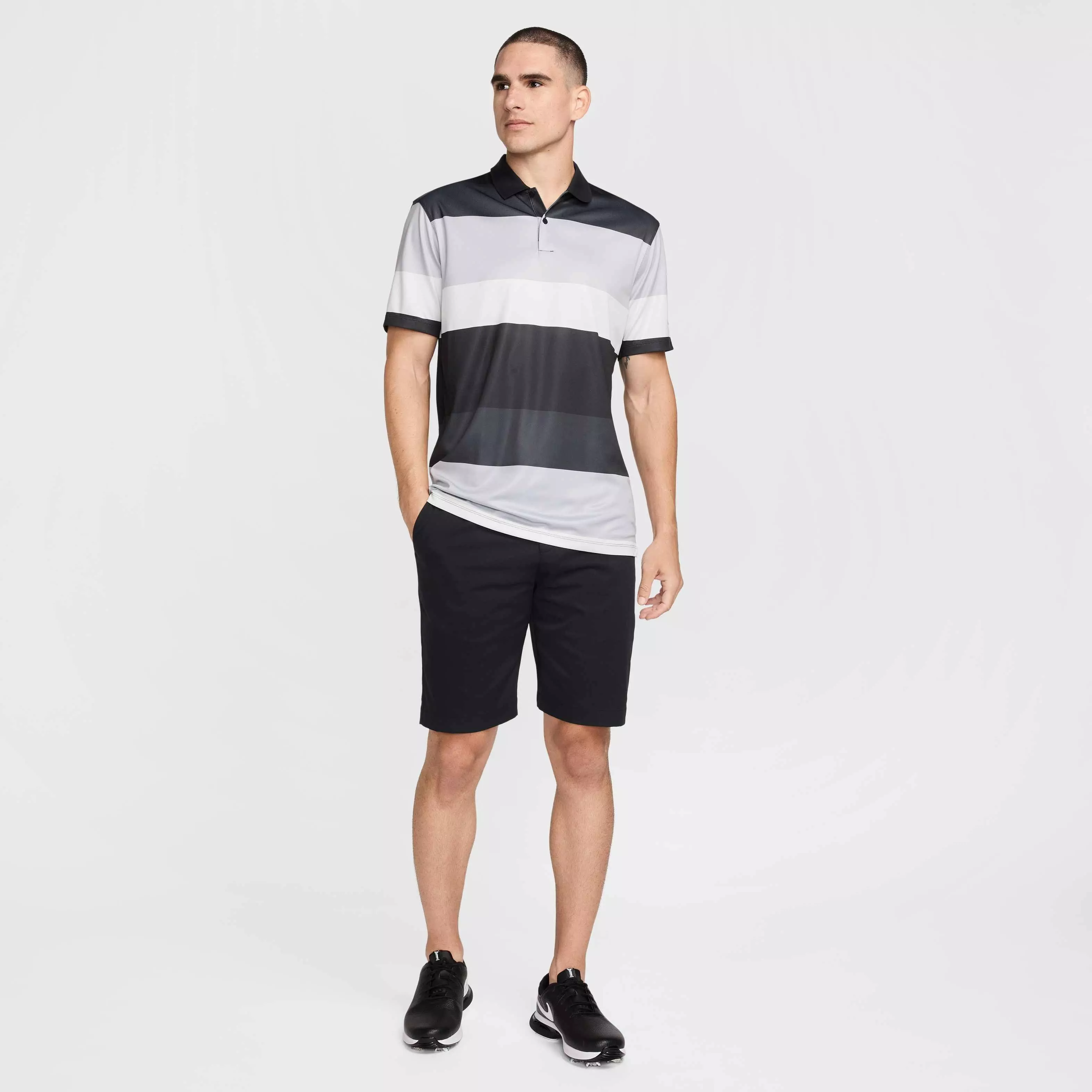 Nike Men's Victory+ Dri-FIT PRT O Golf Polo - BLACK
