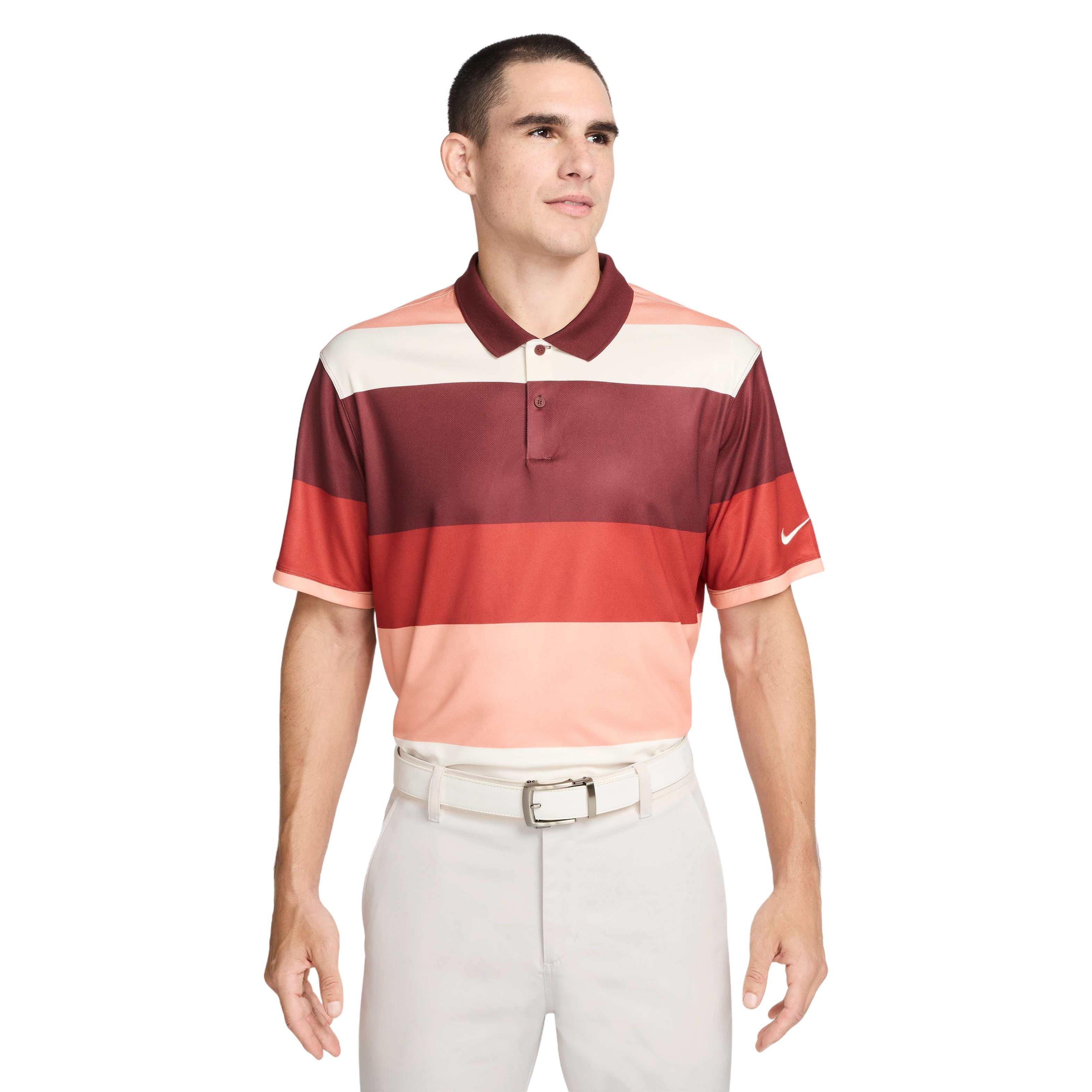 Nike Men's Victory+ Dri-FIT PRT O Golf Polo - RED Thumbnail View 1