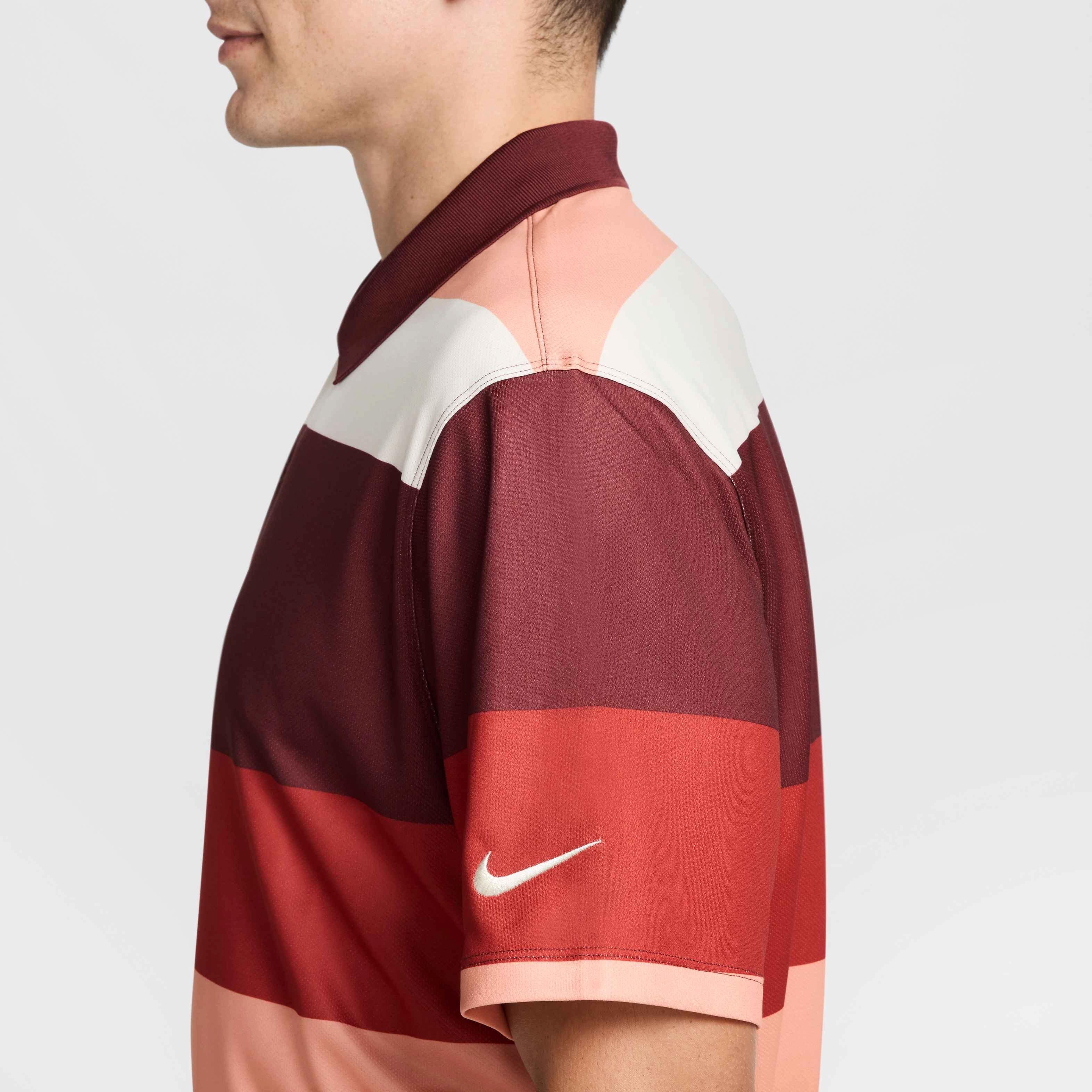 Nike Men's Victory+ Dri-FIT PRT O Golf Polo - RED Thumbnail View 4