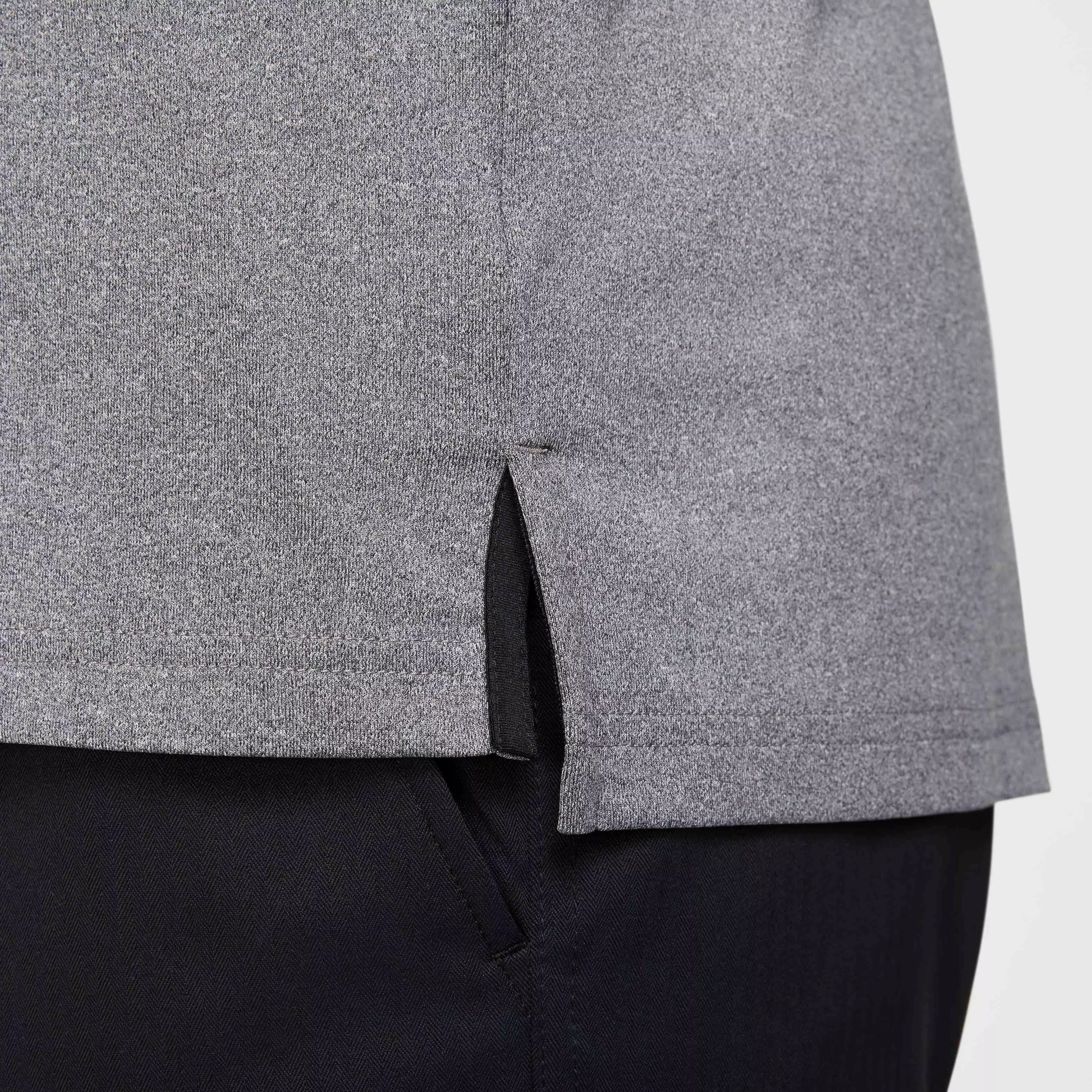 Nike Men's Tour Heathered Dri-Fit Golf Polo - BLACK