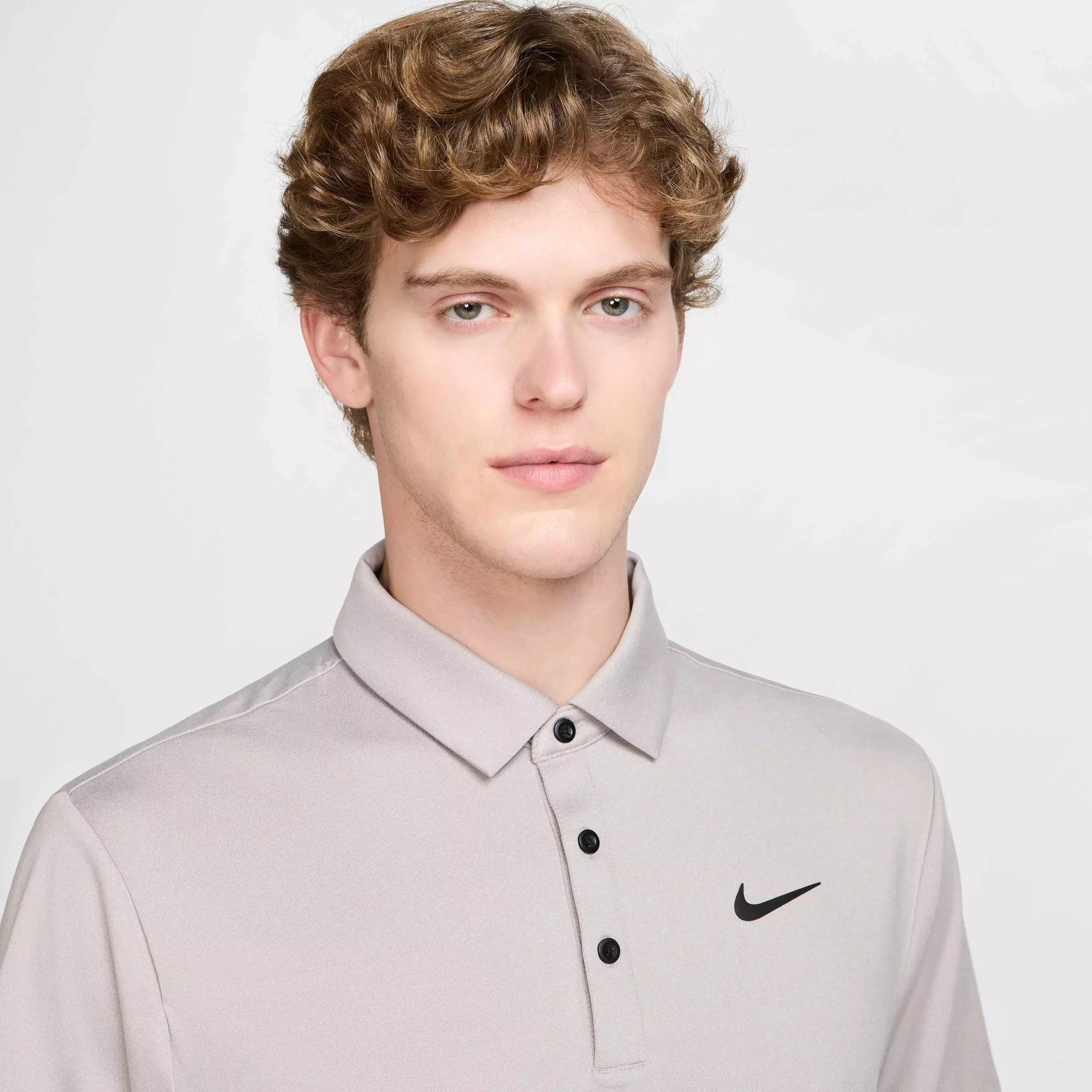 Nike Men's Tour Heathered Dri-Fit Golf Polo - GREY