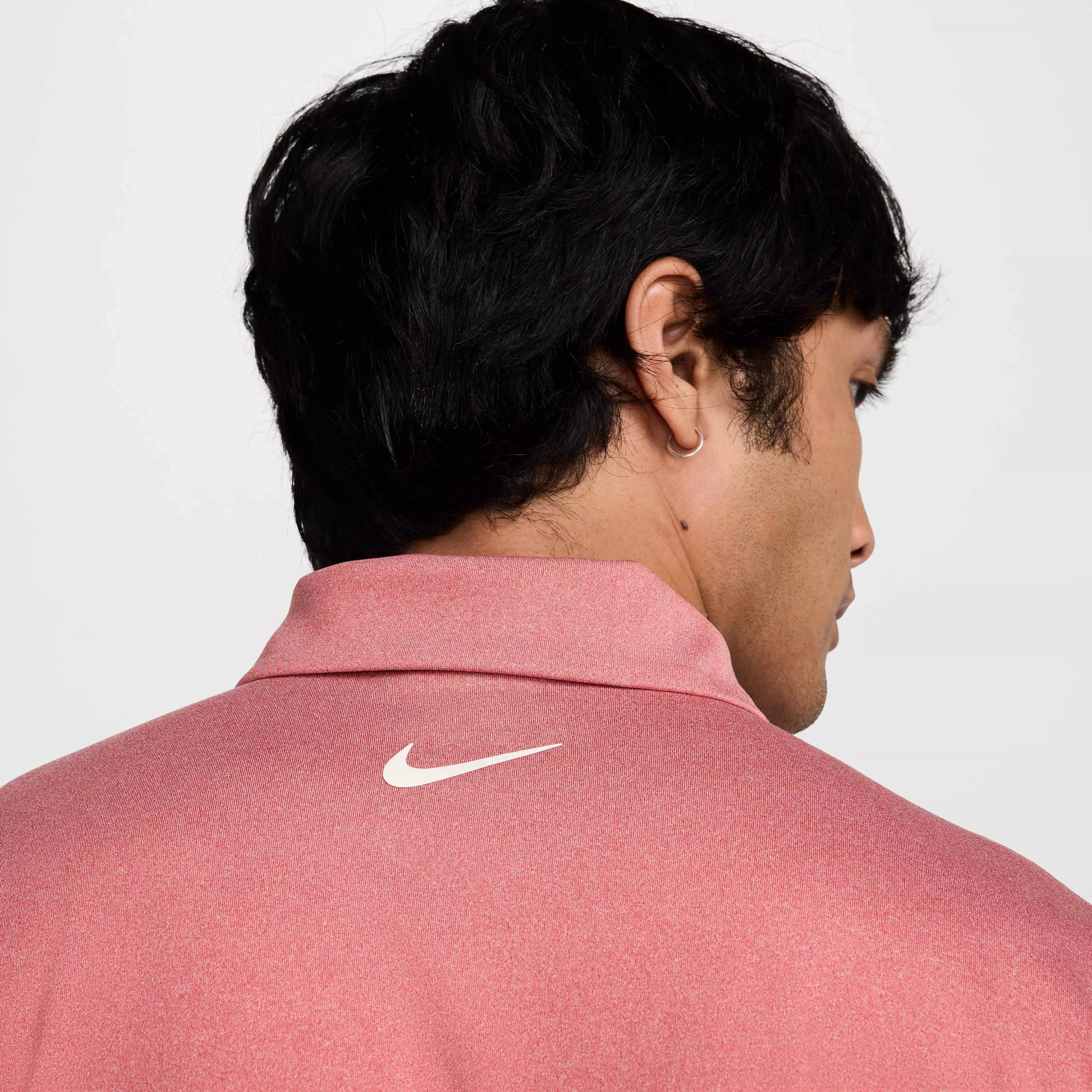 Nike Men's Tour Heathered Dri-Fit Golf Polo - RED