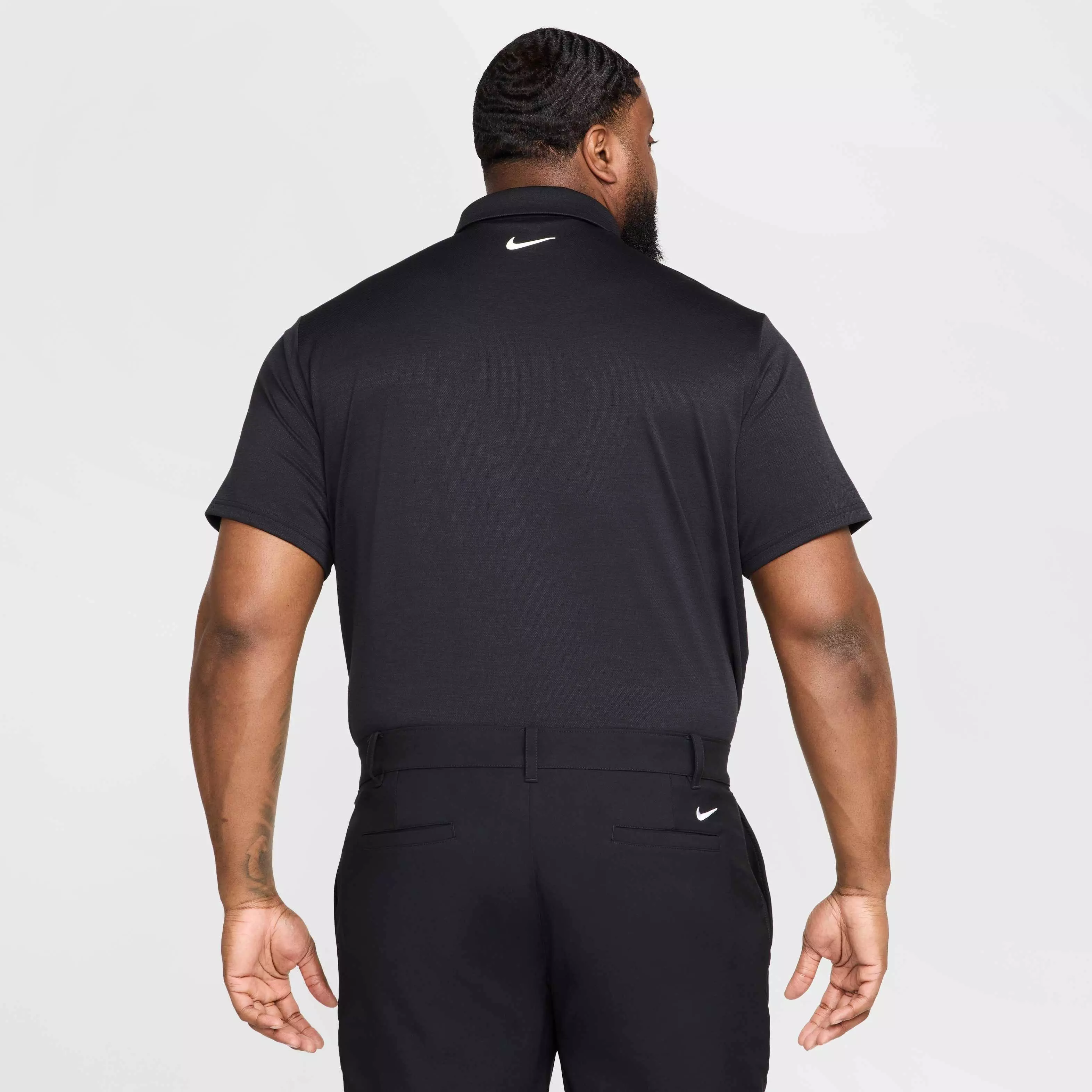 Nike Men's Tour Jacquard Dri-FIT Golf Polo - BLACK