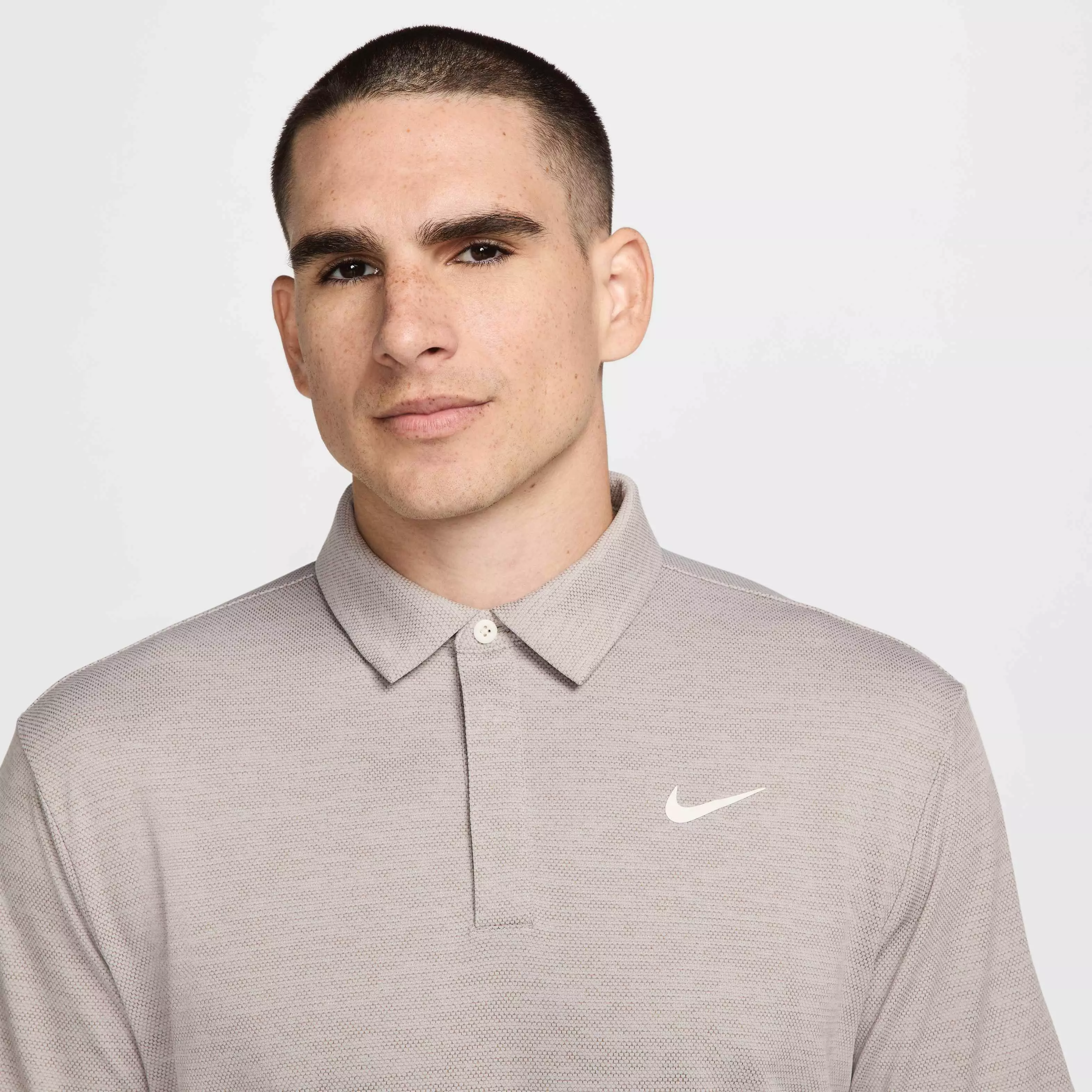 Nike Men's Tour Jacquard Dri-FIT Golf Polo - GREY