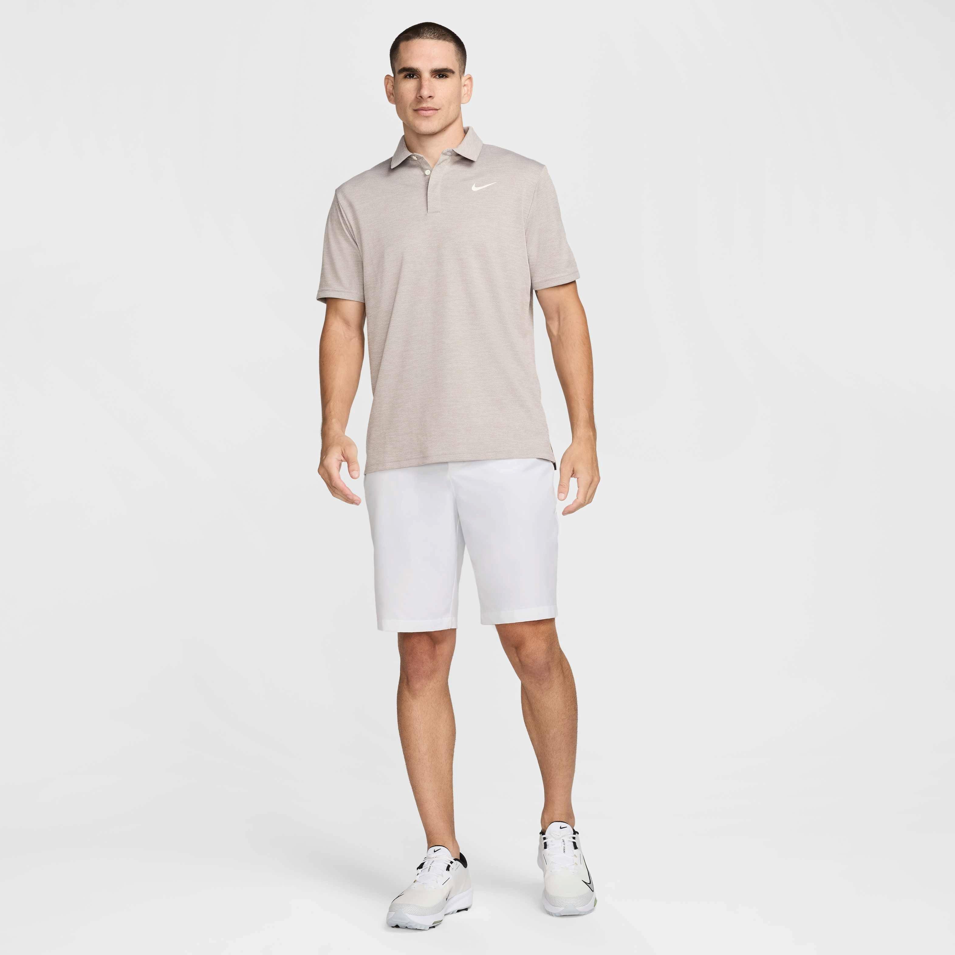 Nike Men's Tour Jacquard Dri-FIT Golf Polo - GREY Thumbnail View 6
