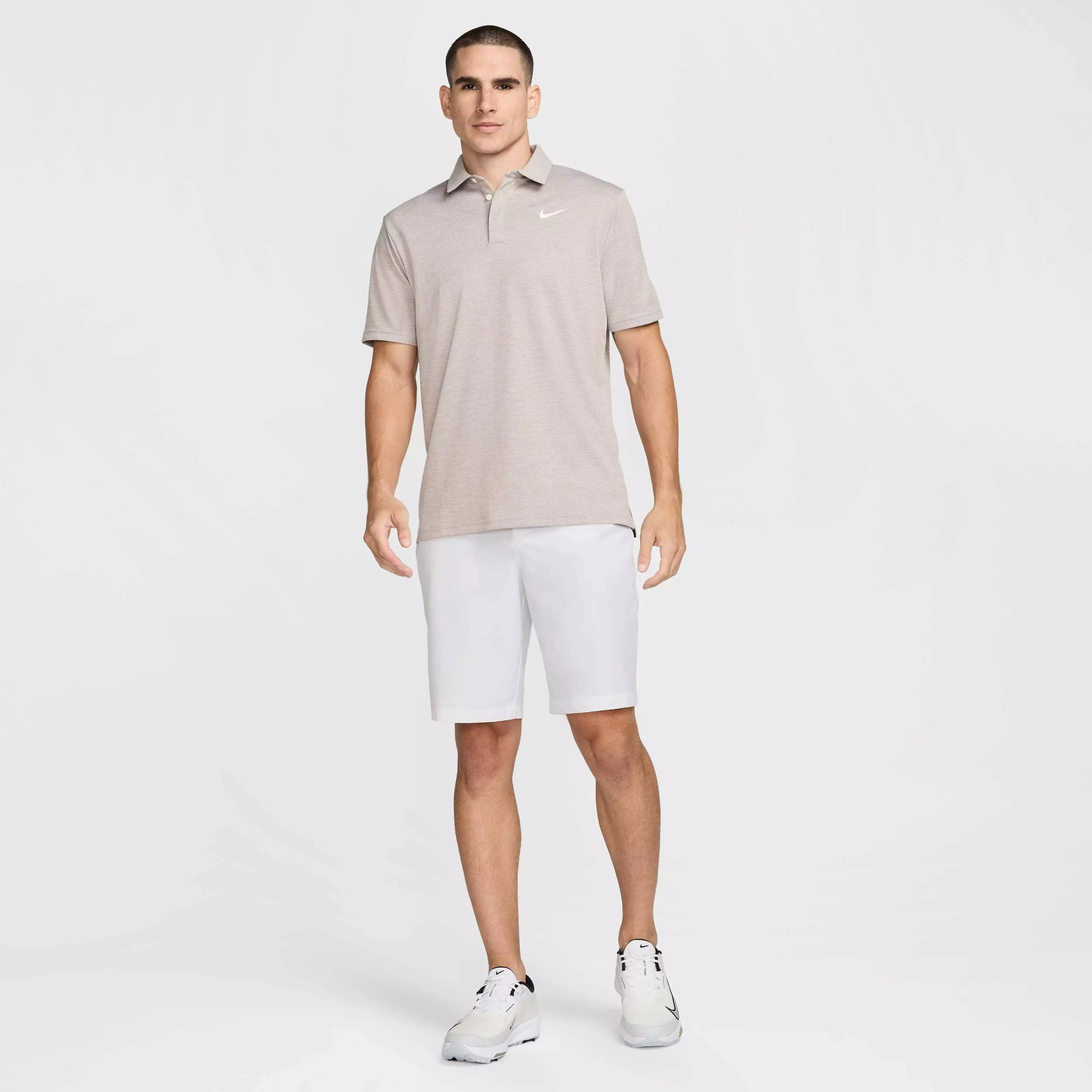 Nike Men's Tour Jacquard Dri-FIT Golf Polo - GREY