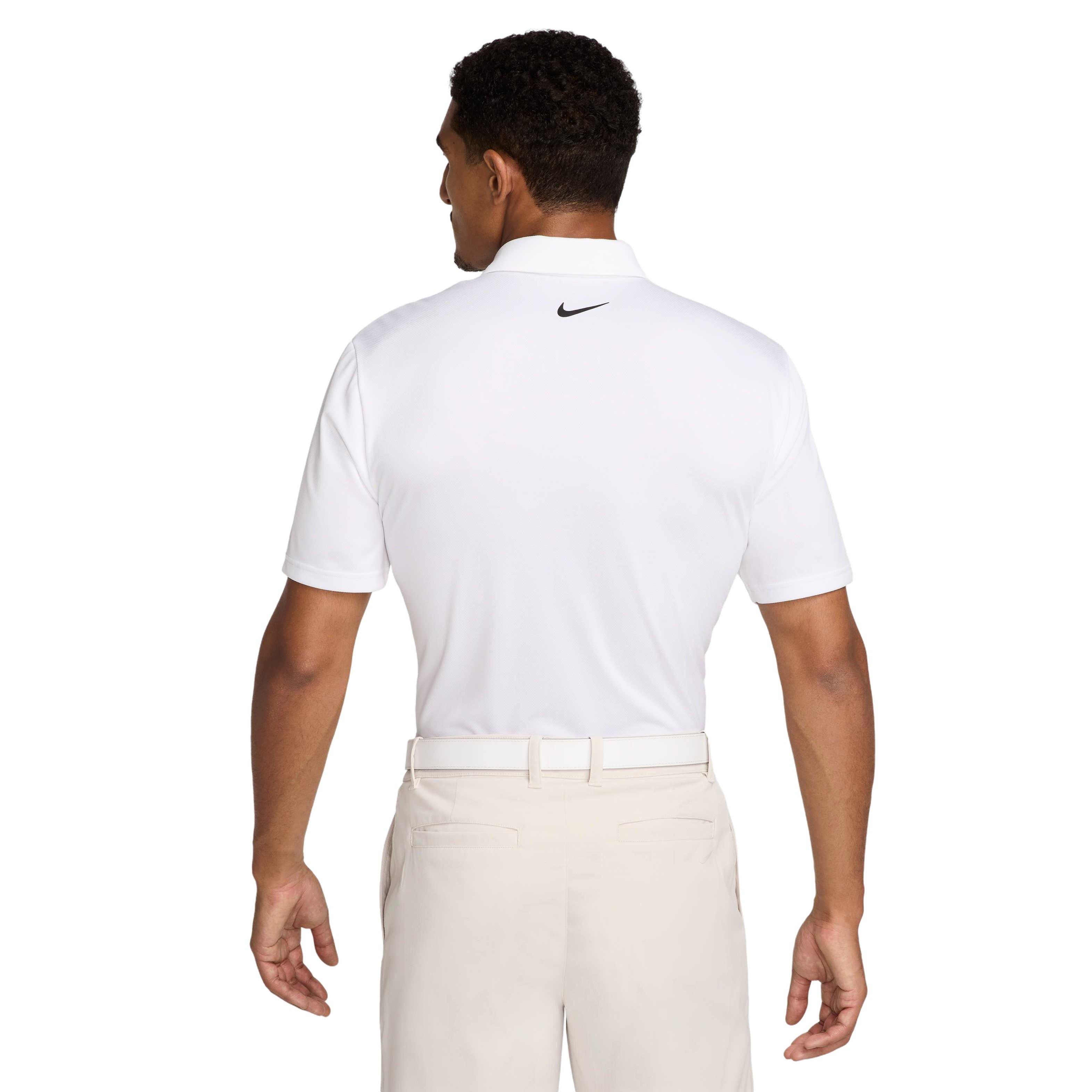 Nike Men's Tour Jacquard Dri-FIT Golf Polo - WHITE Thumbnail View 2