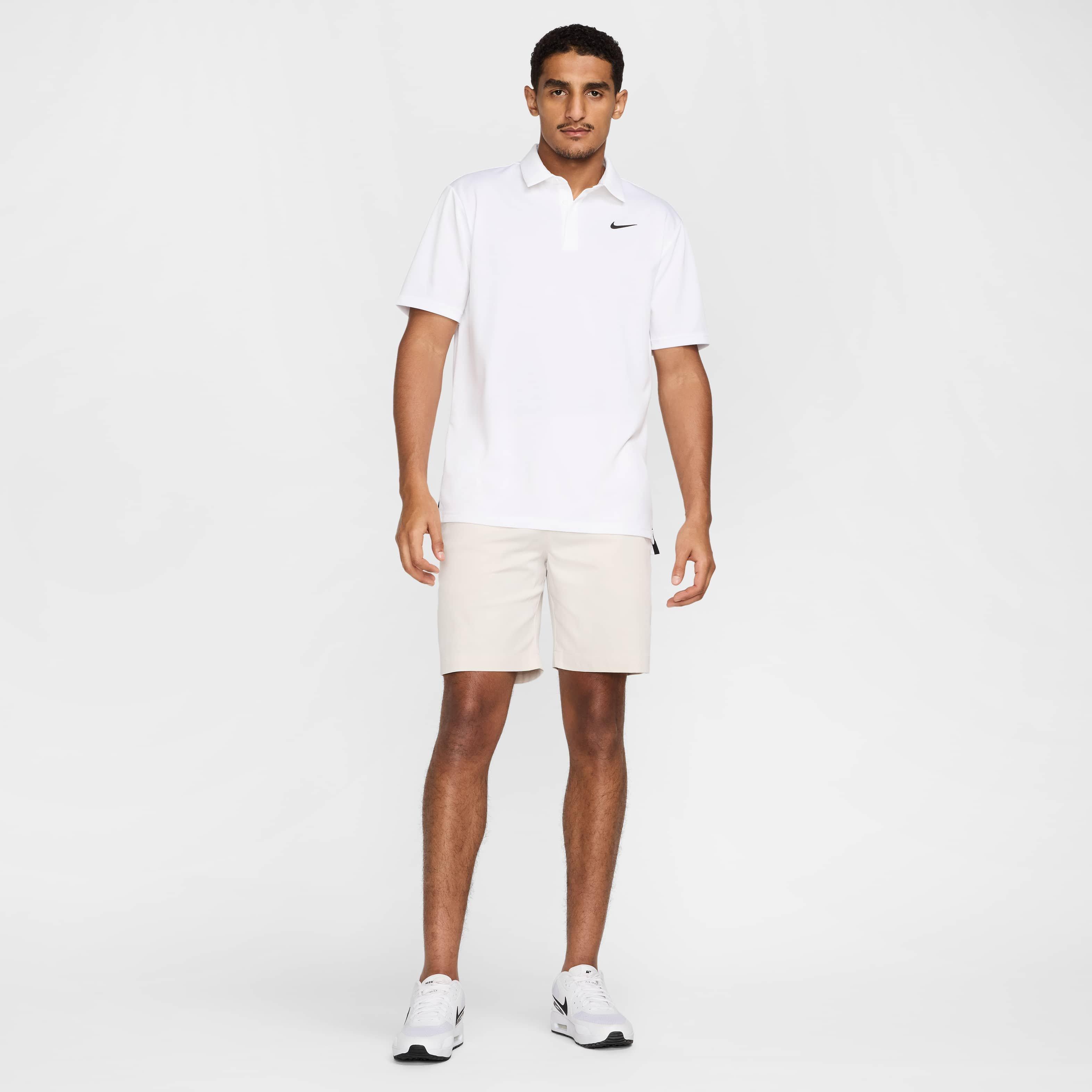 Nike Men's Tour Jacquard Dri-FIT Golf Polo - WHITE Thumbnail View 6