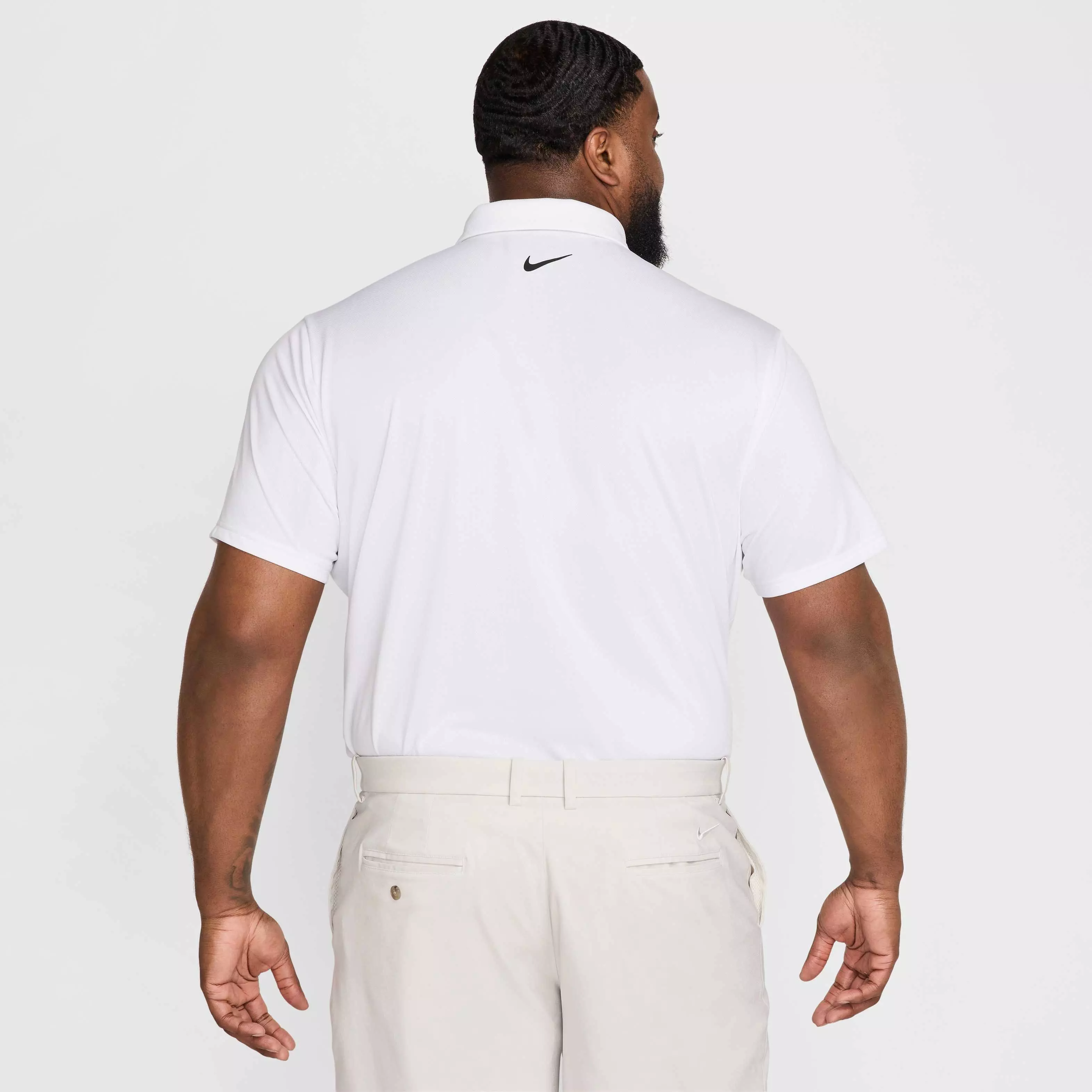 Nike Men's Tour Jacquard Dri-FIT Golf Polo - WHITE
