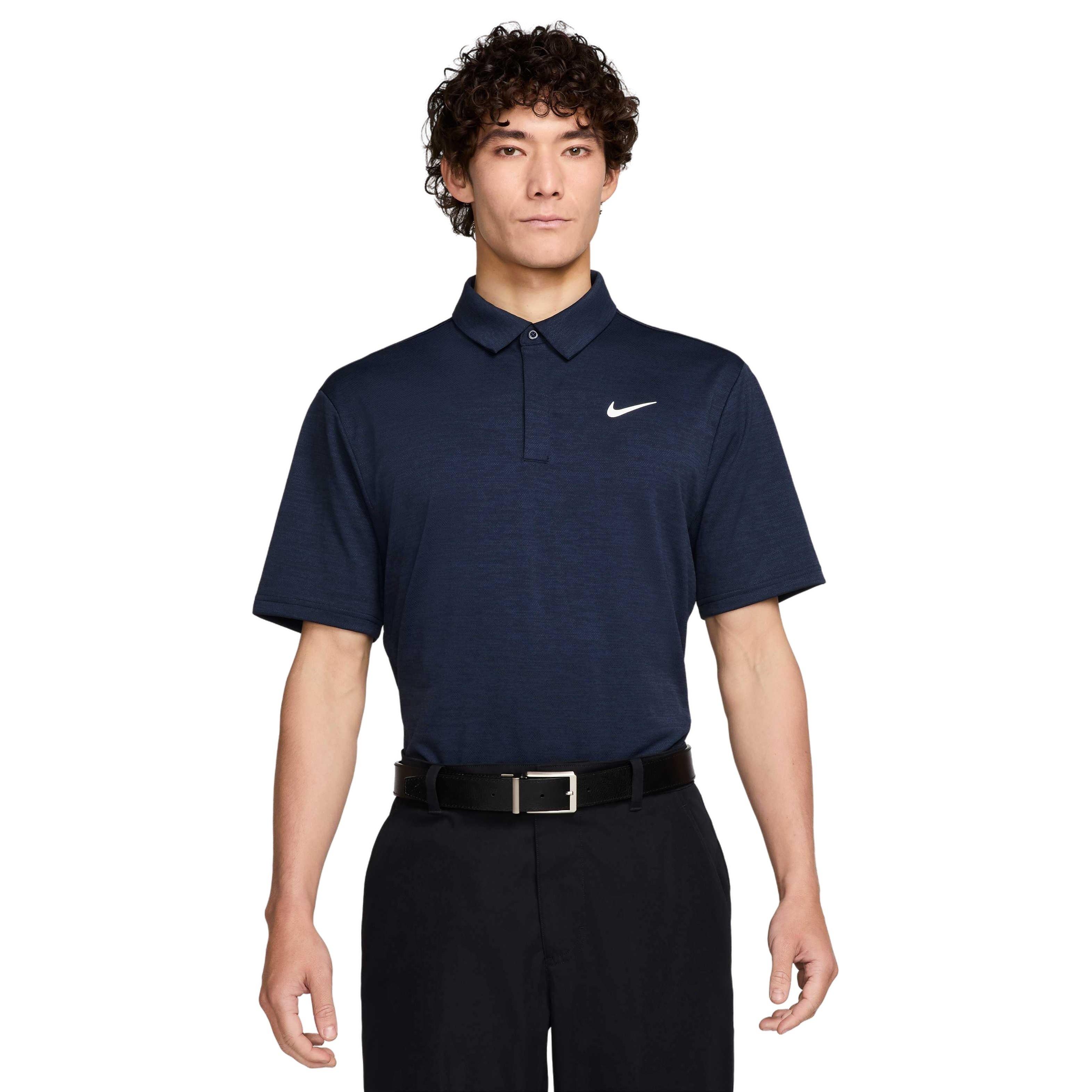 Nike Men's Tour Jacquard Dri-FIT Golf Polo - NAVY Thumbnail View 1