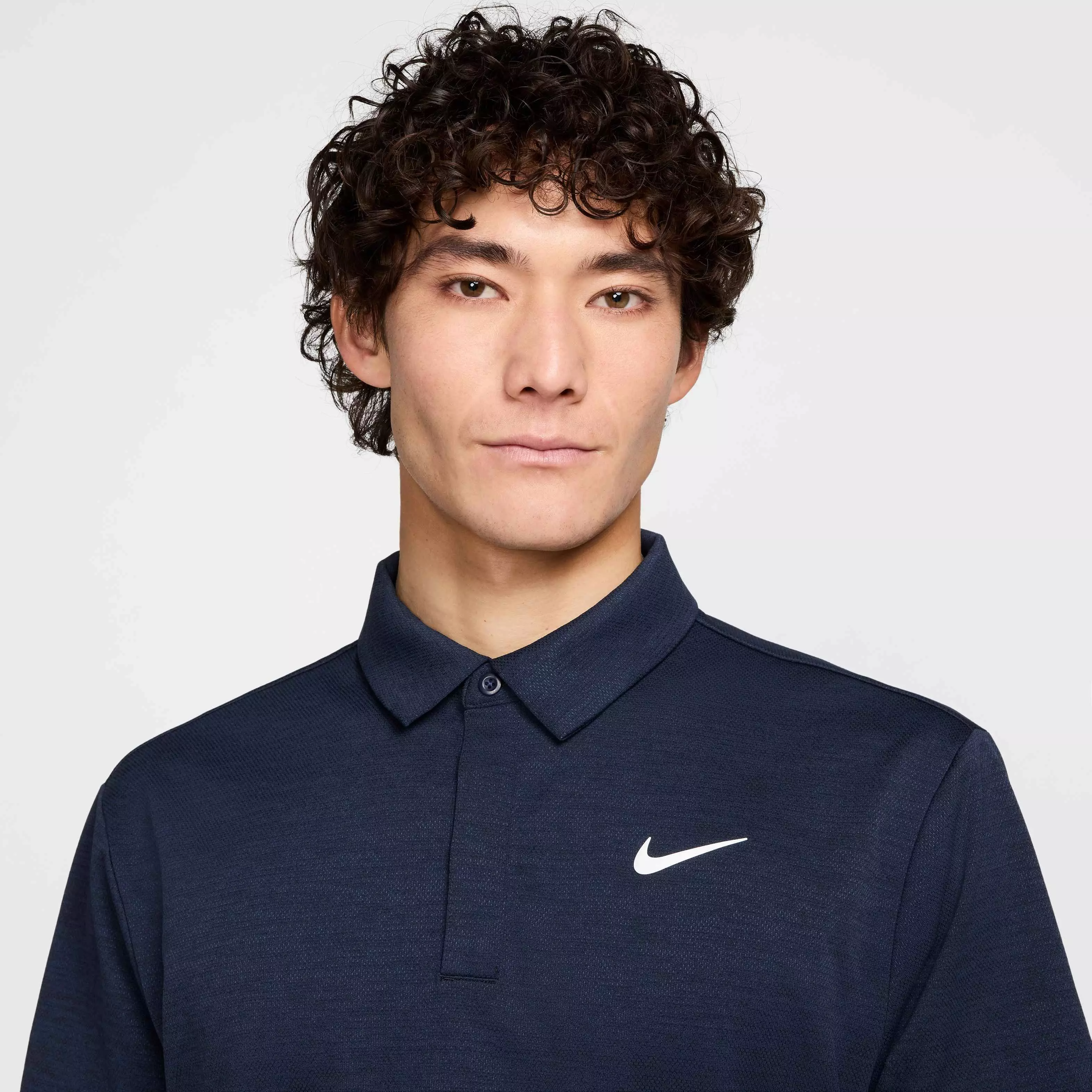 Nike Men's Tour Jacquard Dri-FIT Golf Polo - NAVY