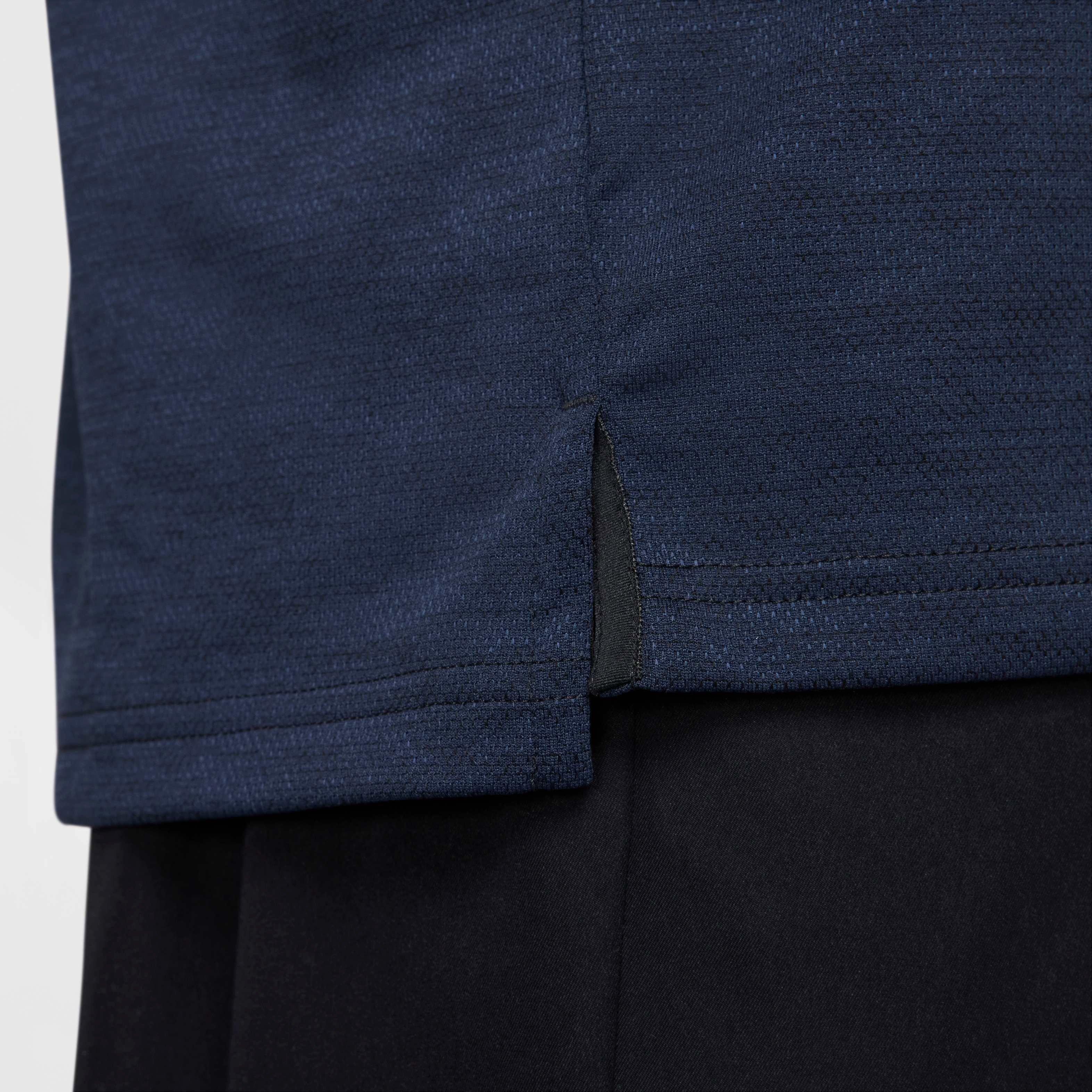 Nike Men's Tour Jacquard Dri-FIT Golf Polo - NAVY Thumbnail View 4