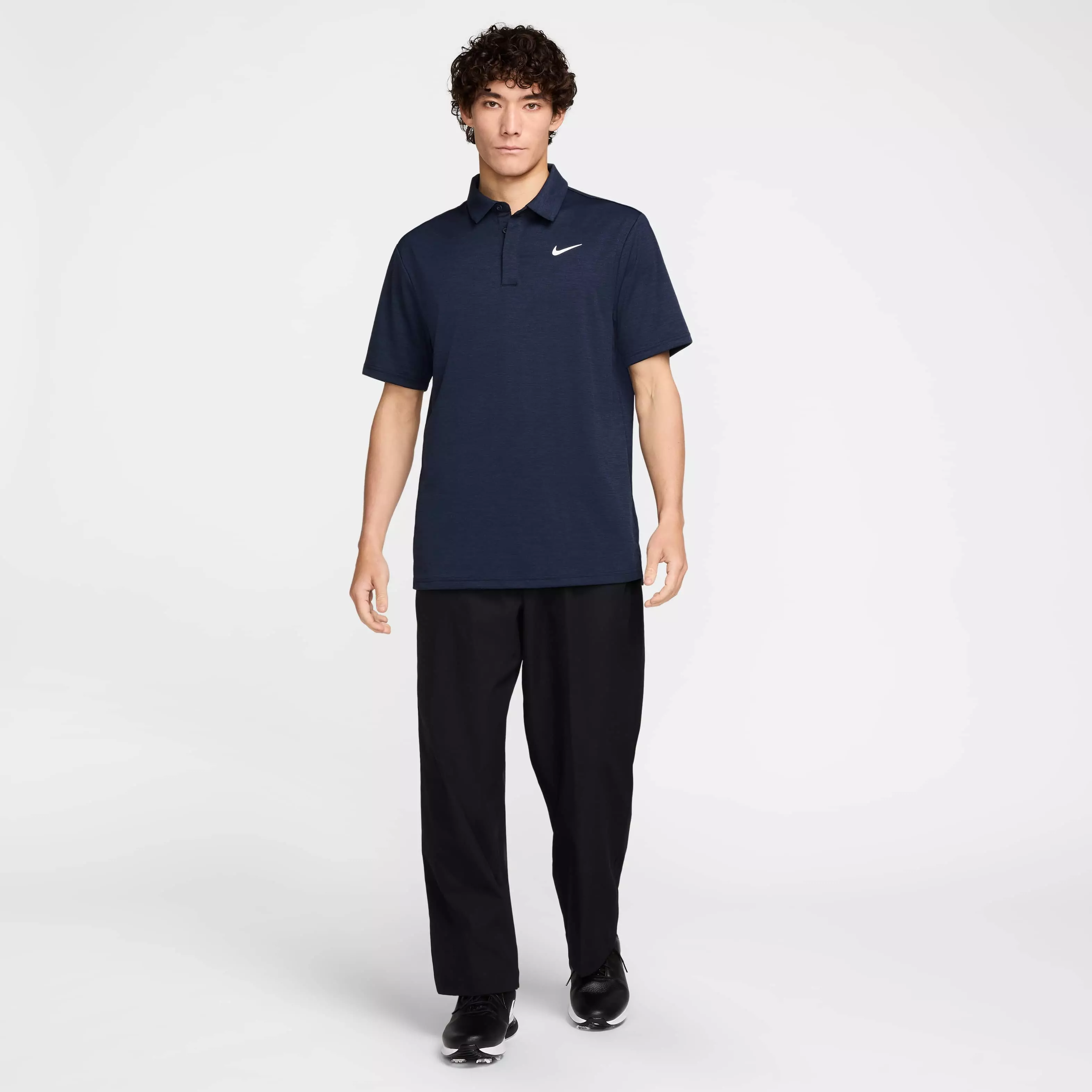 Nike Men's Tour Jacquard Dri-FIT Golf Polo - NAVY