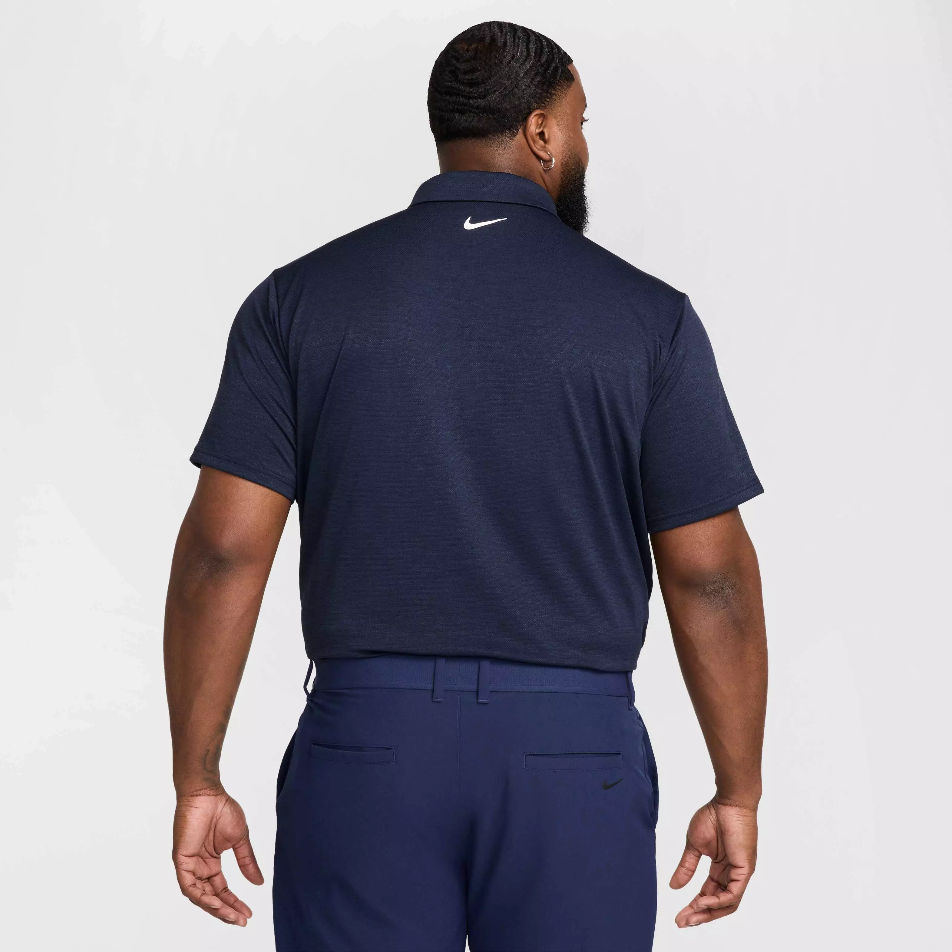 Nike Men's Tour Jacquard Dri-FIT Golf Polo - NAVY